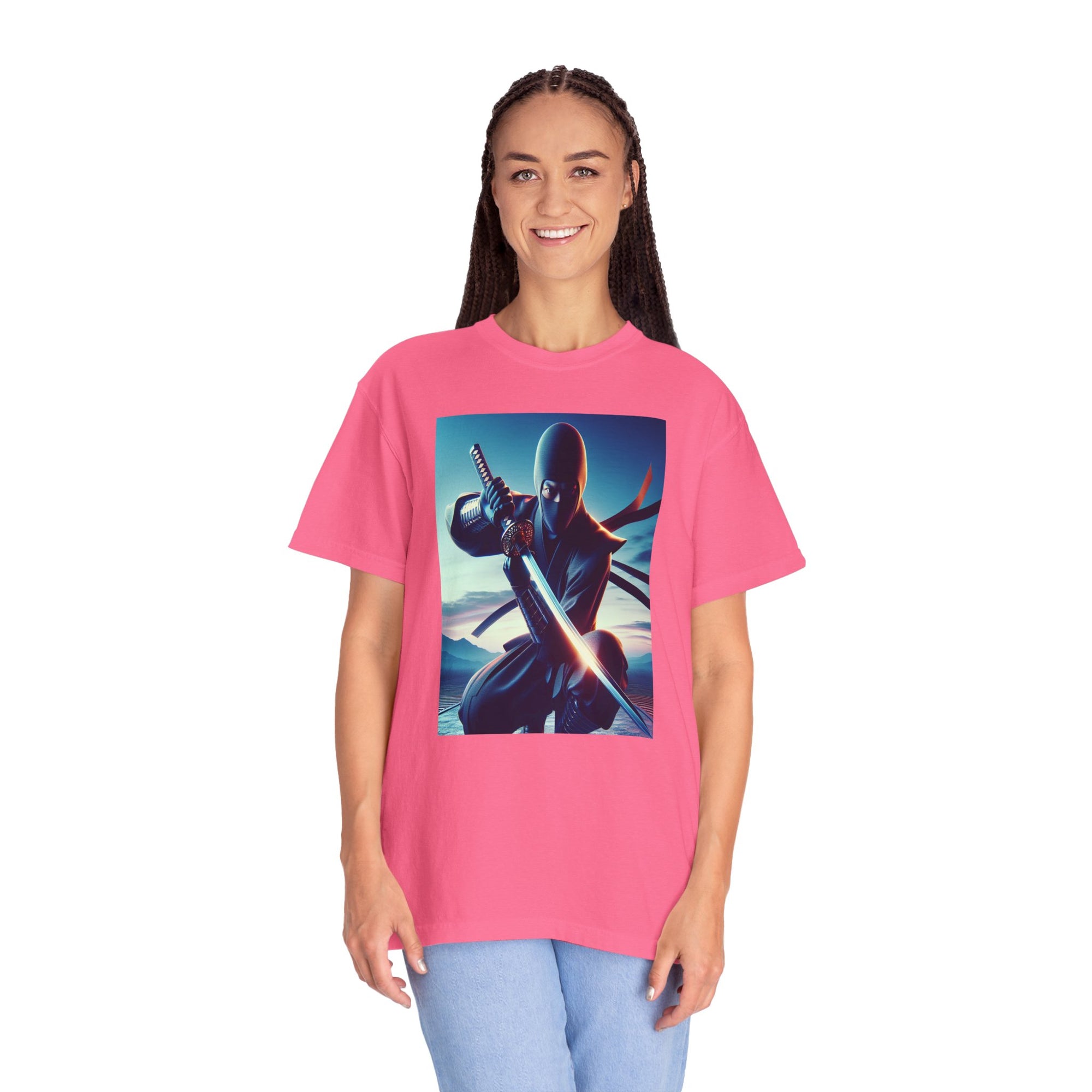 Unisex Ninja Crouch Graphic Printed T-shirt