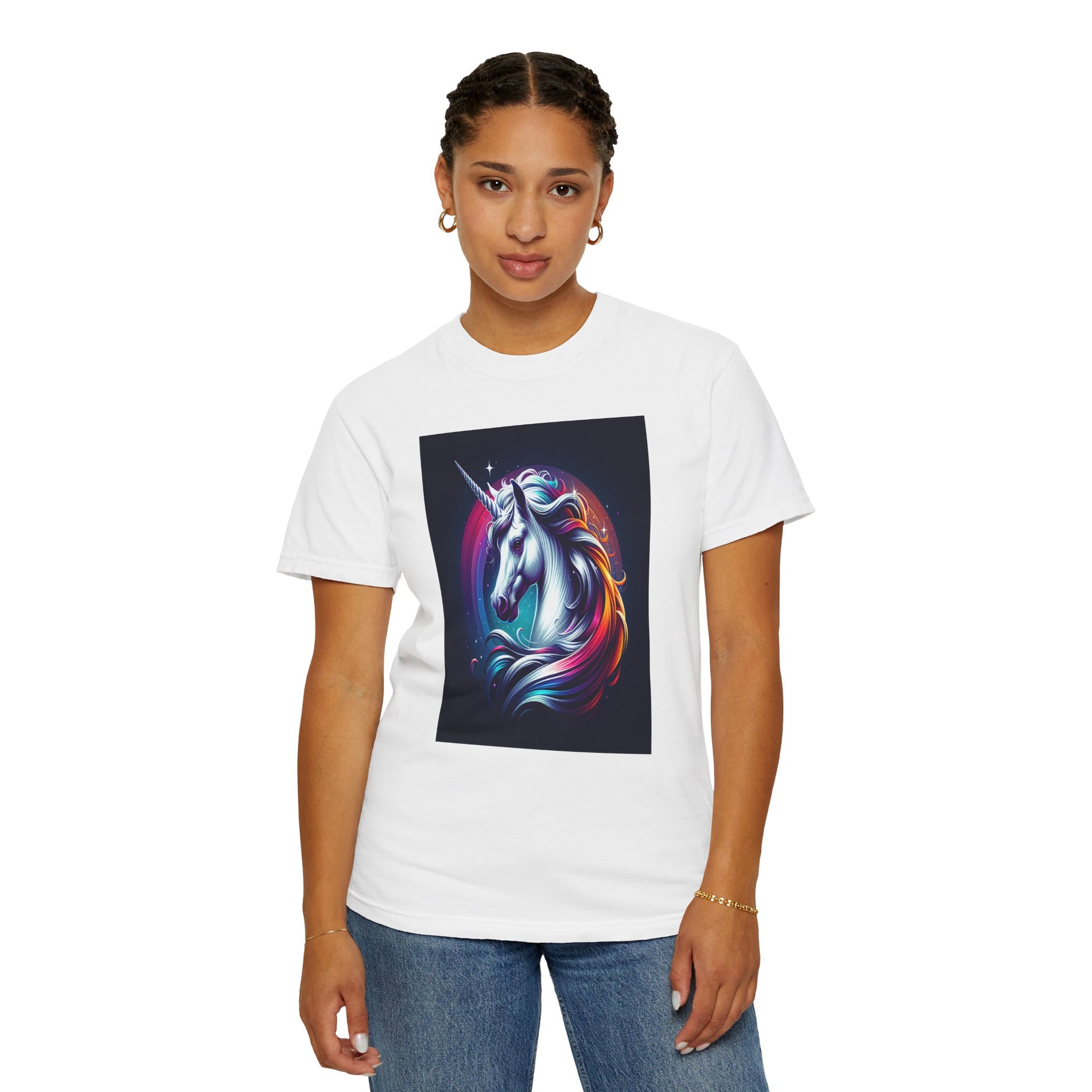 Unisex Unicorn Head Graphic Printed T-shirt