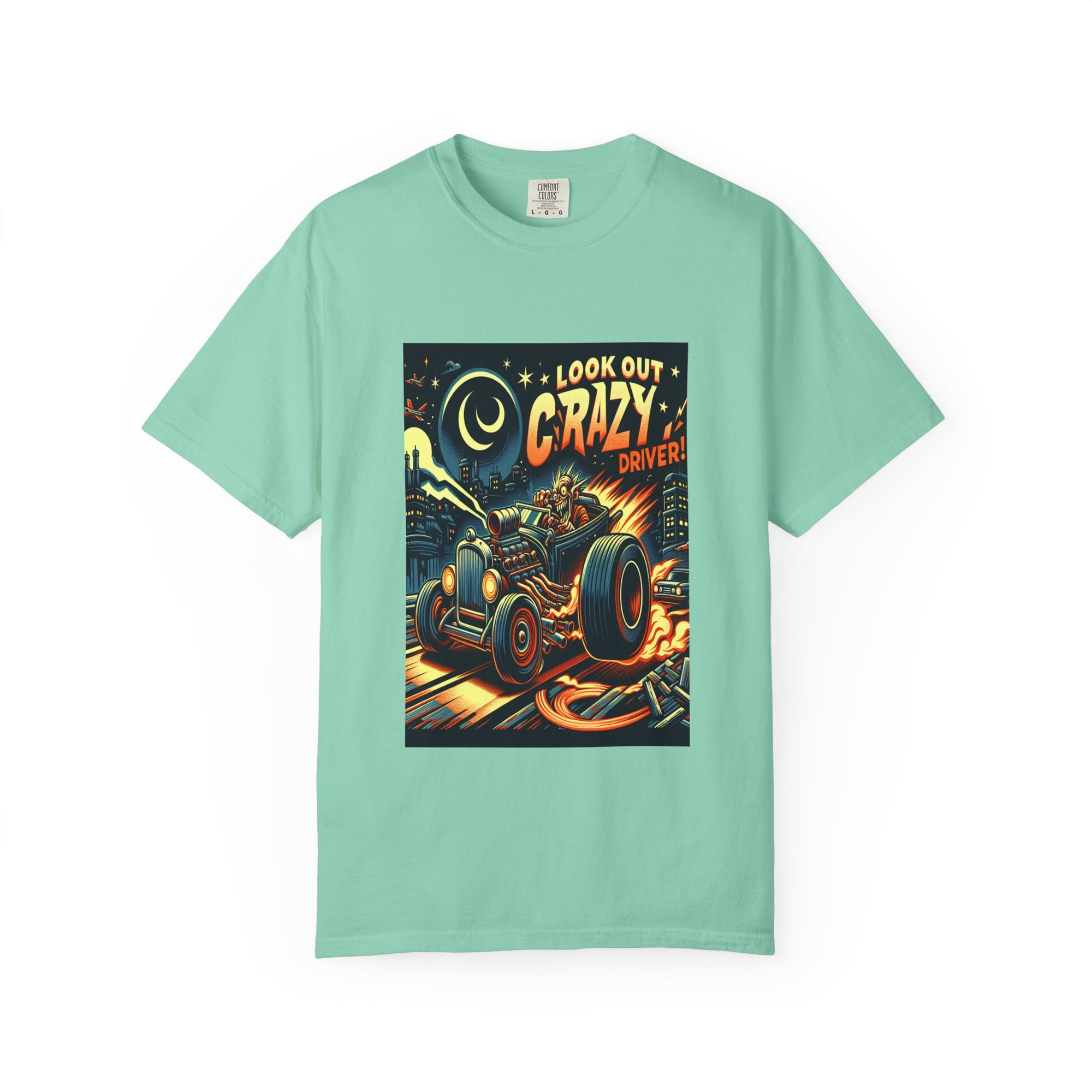 Unisex Crazy Driver Printed T-shirt