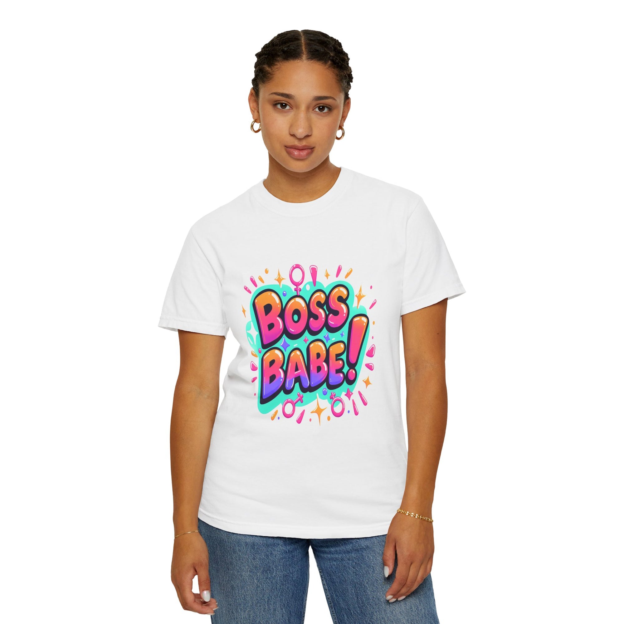 Unisex Garment-Dyed Boss Babe T-shirt
