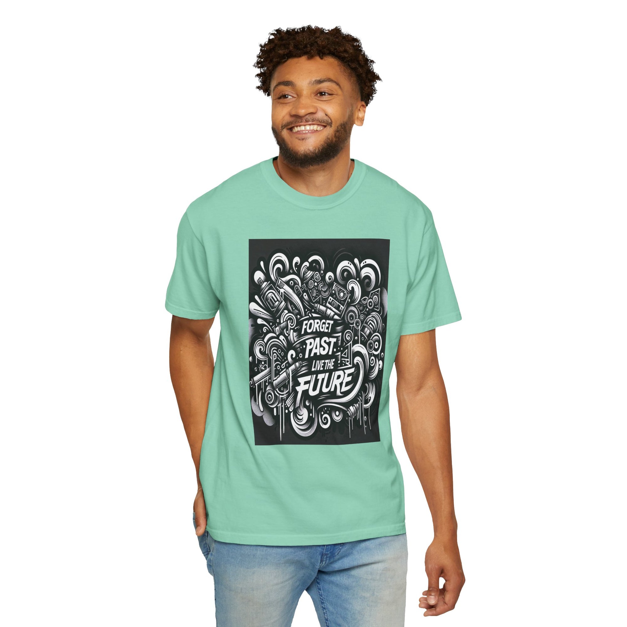 Unisex Forget Past Live the Future Graphic Printed T-shirt