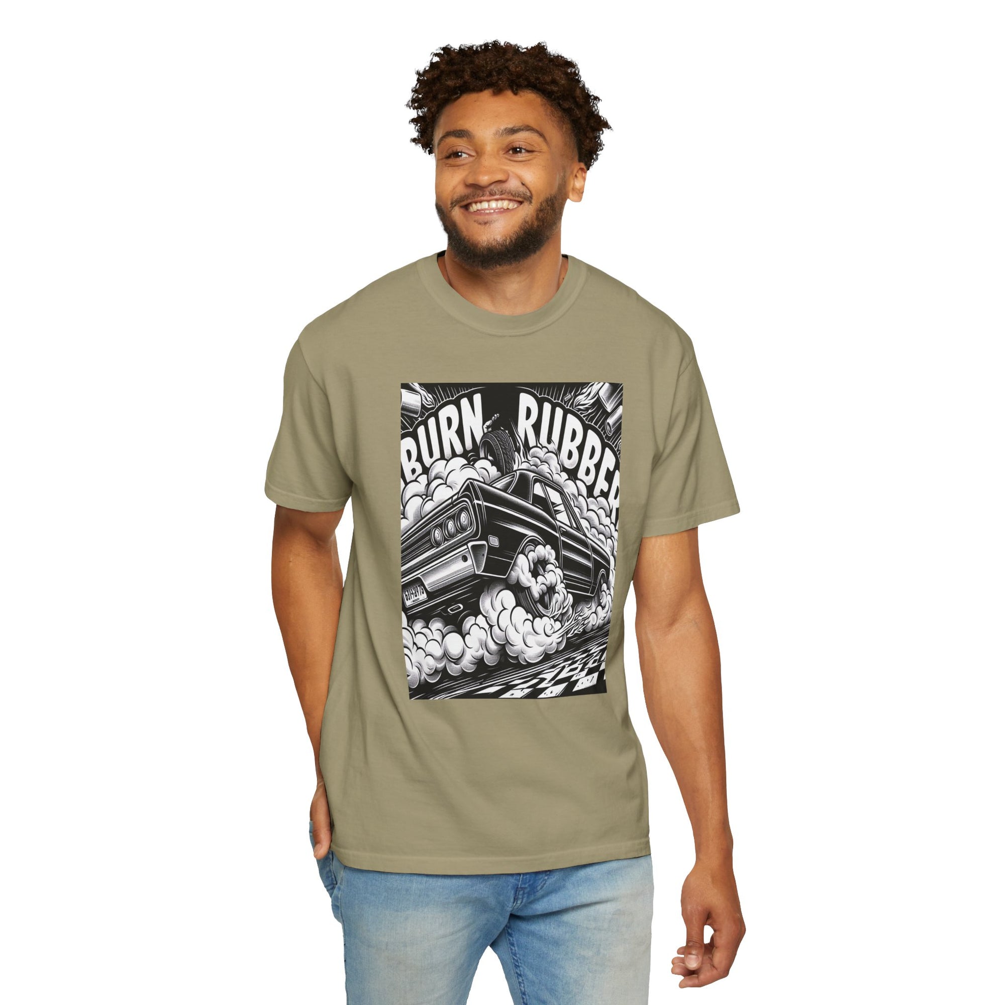 Unisex Burn Rubber Graphic Printed T-shirt