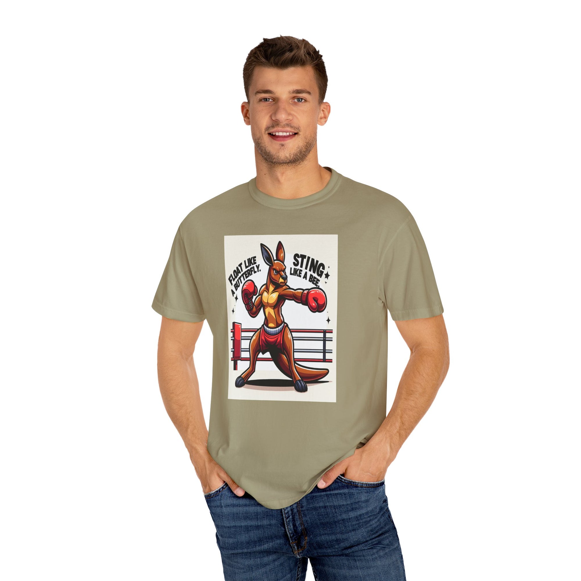 Unisex Boxing Kangaroo Graphic Printed T-shirt