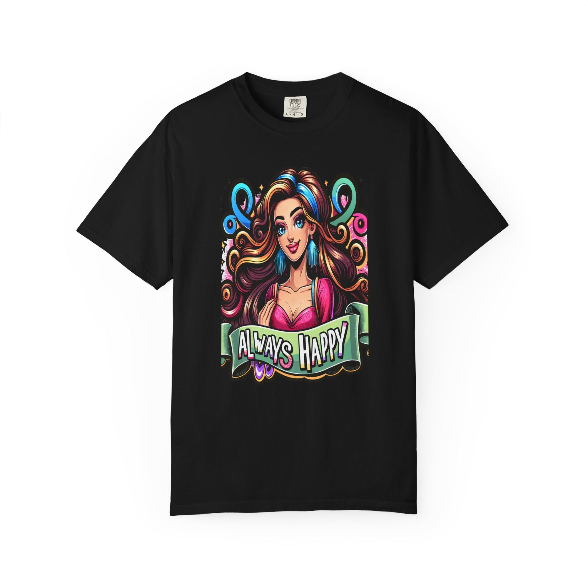 Unisex Happy Girl Graphic Printed T-shirt