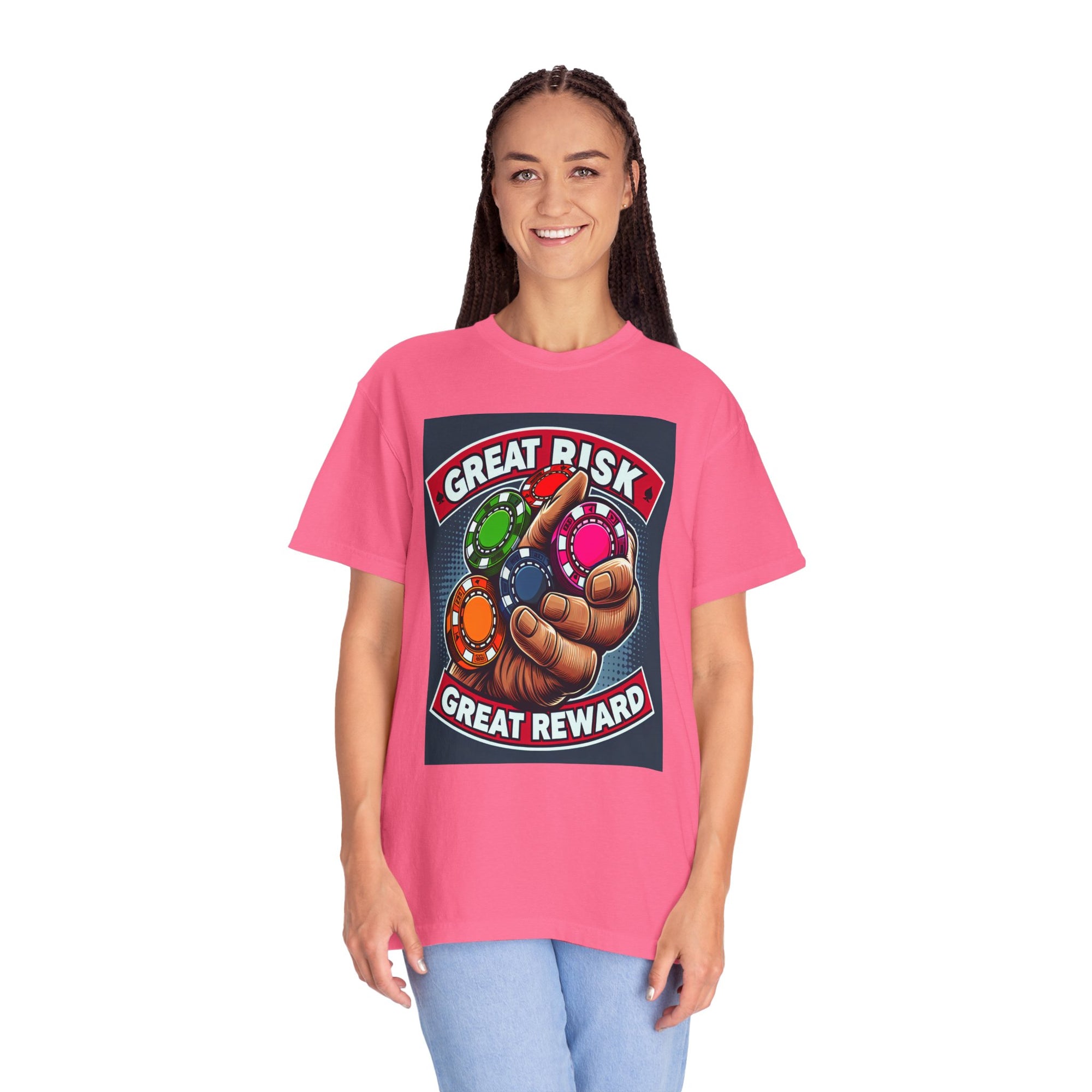 Unisex Gambling Chips Graphic Printed T-shirt