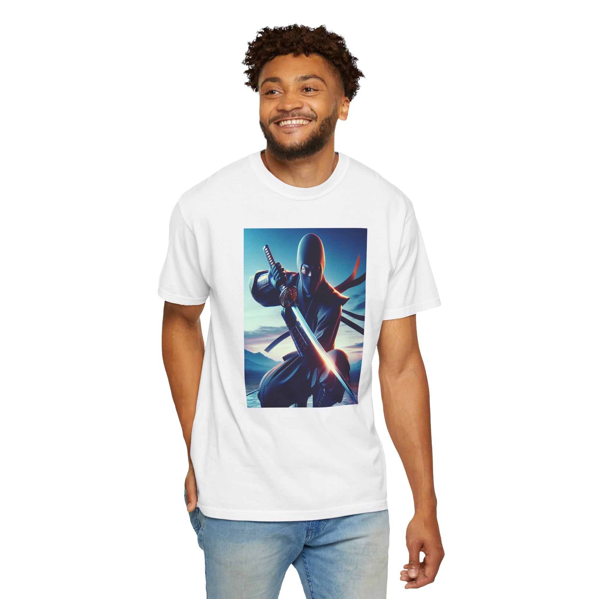 Unisex Ninja Crouch Graphic Printed T-shirt