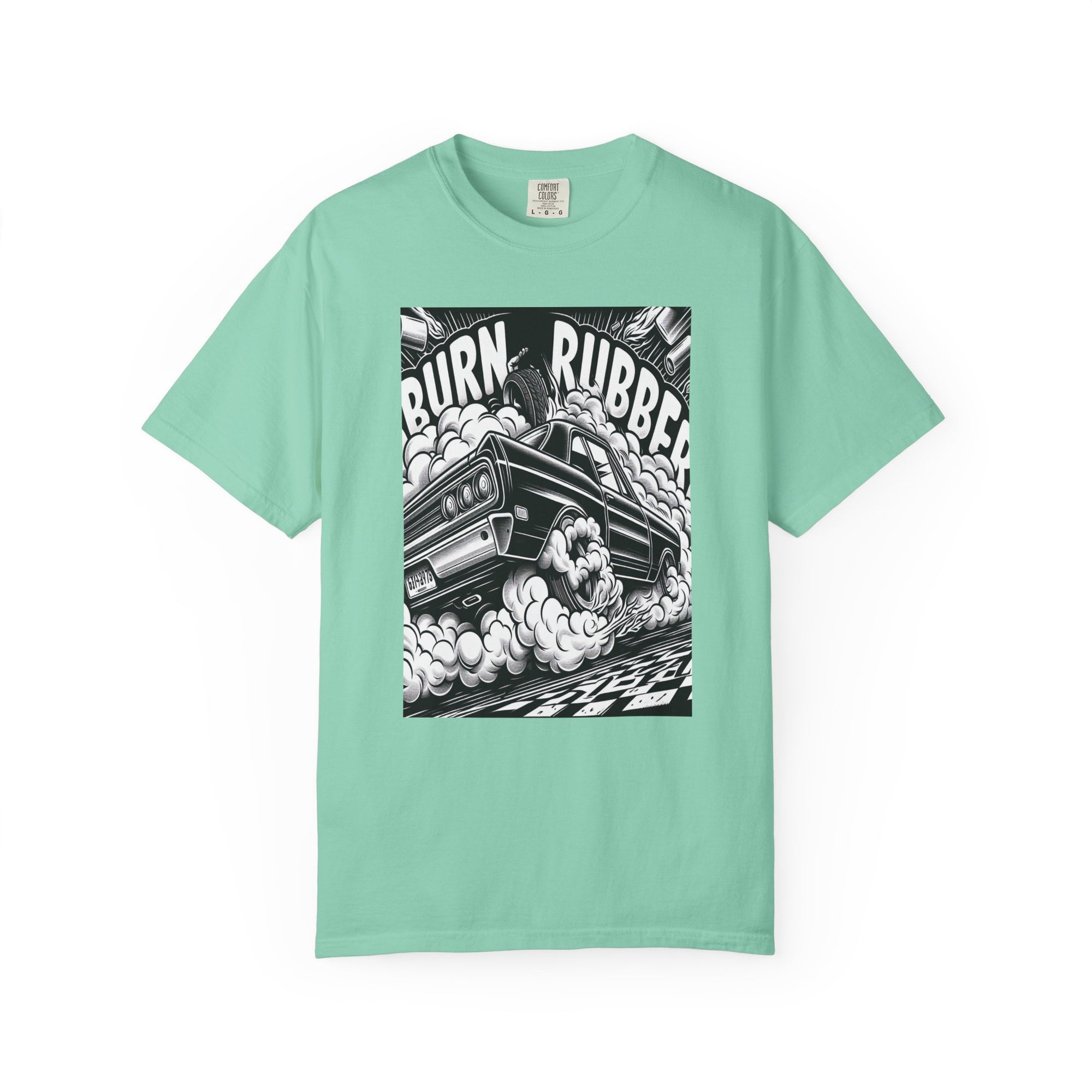 Unisex Burn Rubber Graphic Printed T-shirt