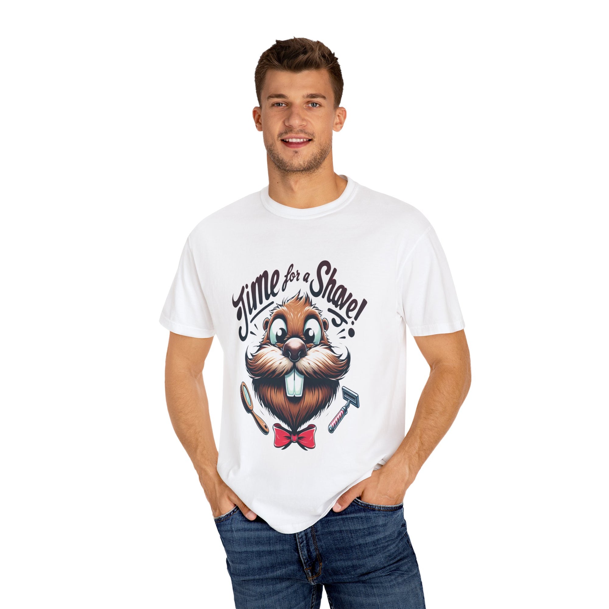 Unisex Time for a Shave Graphic Printed T-shirt