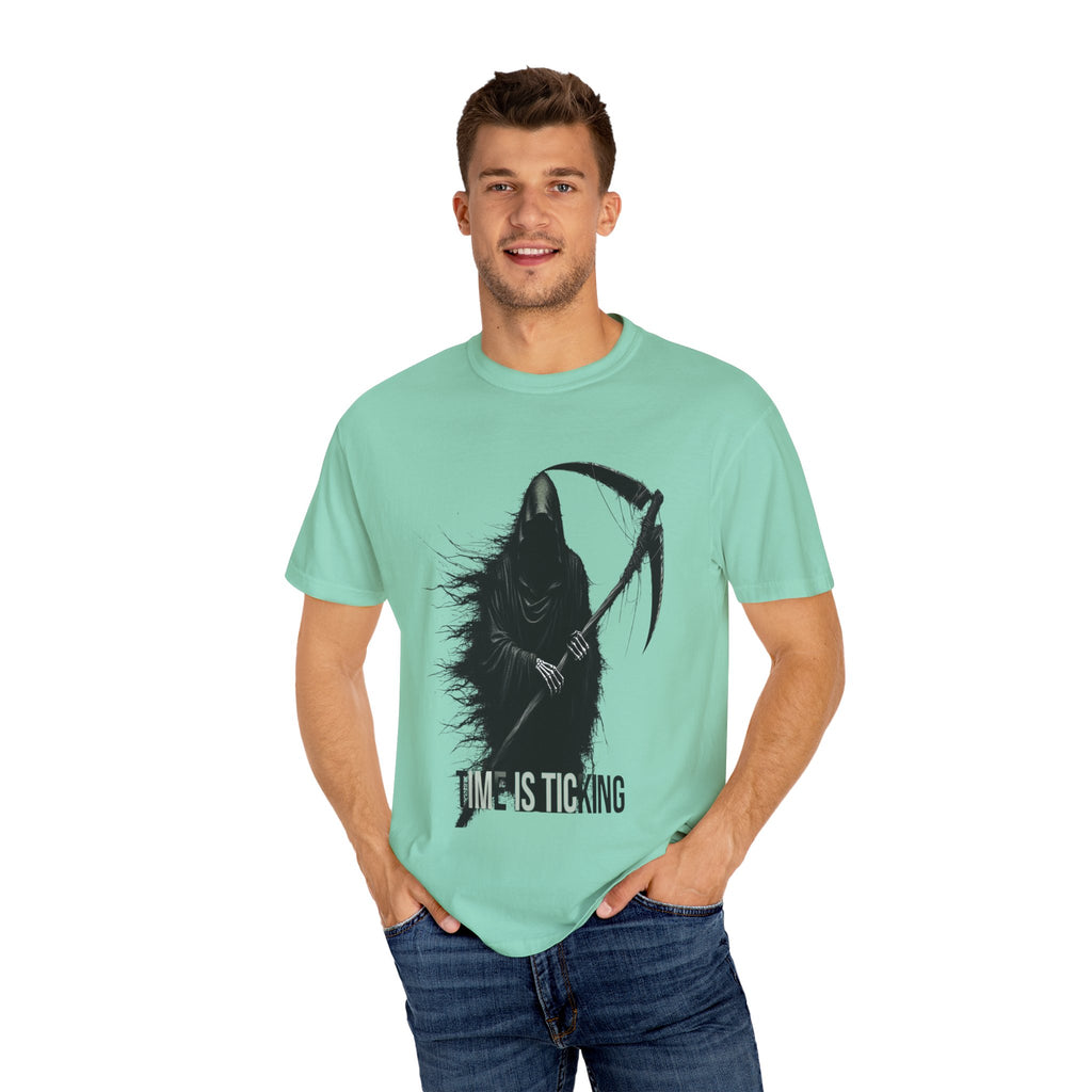 Unisex Time Ticking Reaper Graphic Printed T-shirt