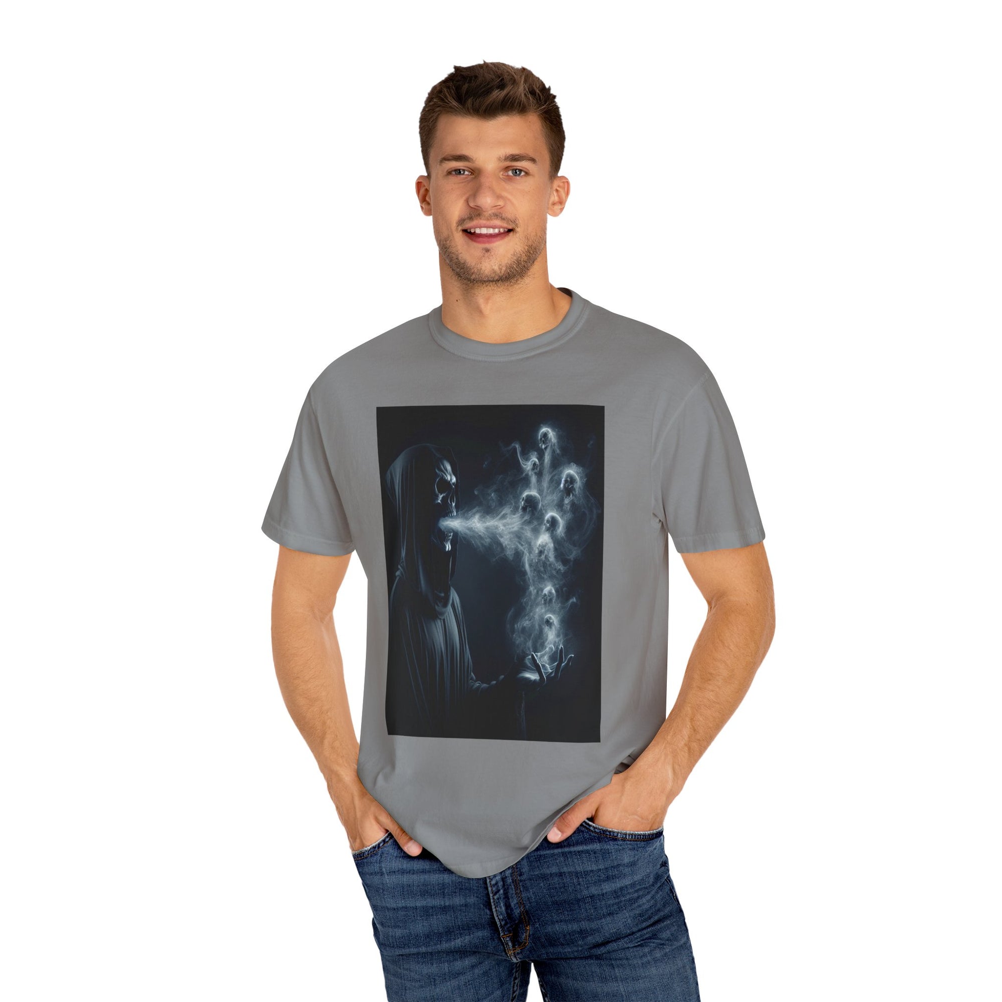 Unisex Grim Reaper Souls Graphic Printed T-shirt