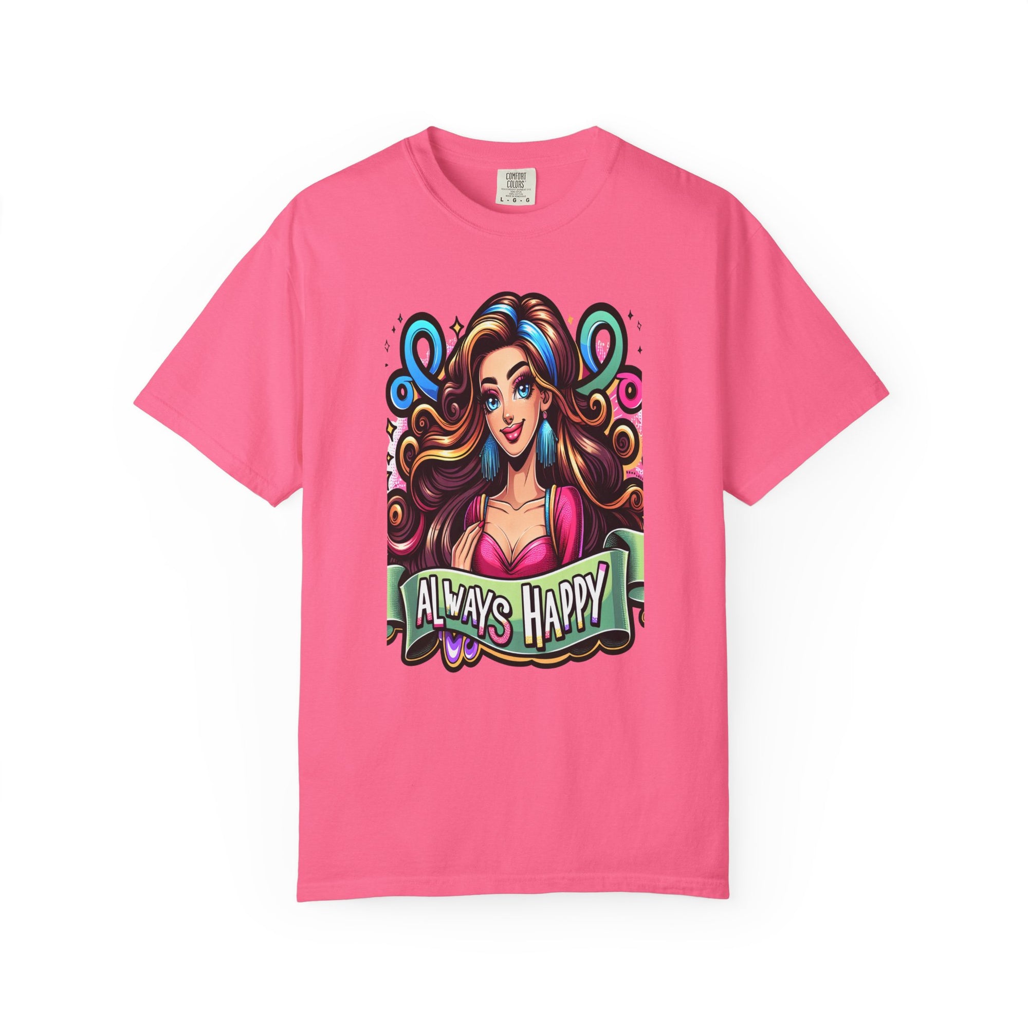 Unisex Happy Girl Graphic Printed T-shirt