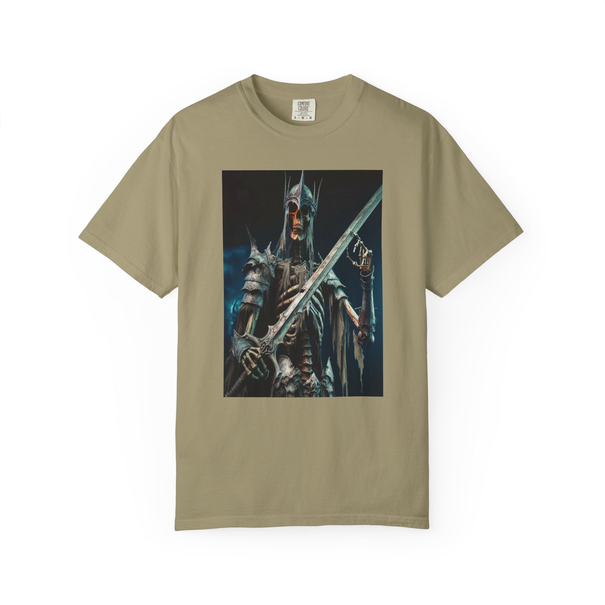 Unisex Skeletal Warrior Graphic Printed T-shirt