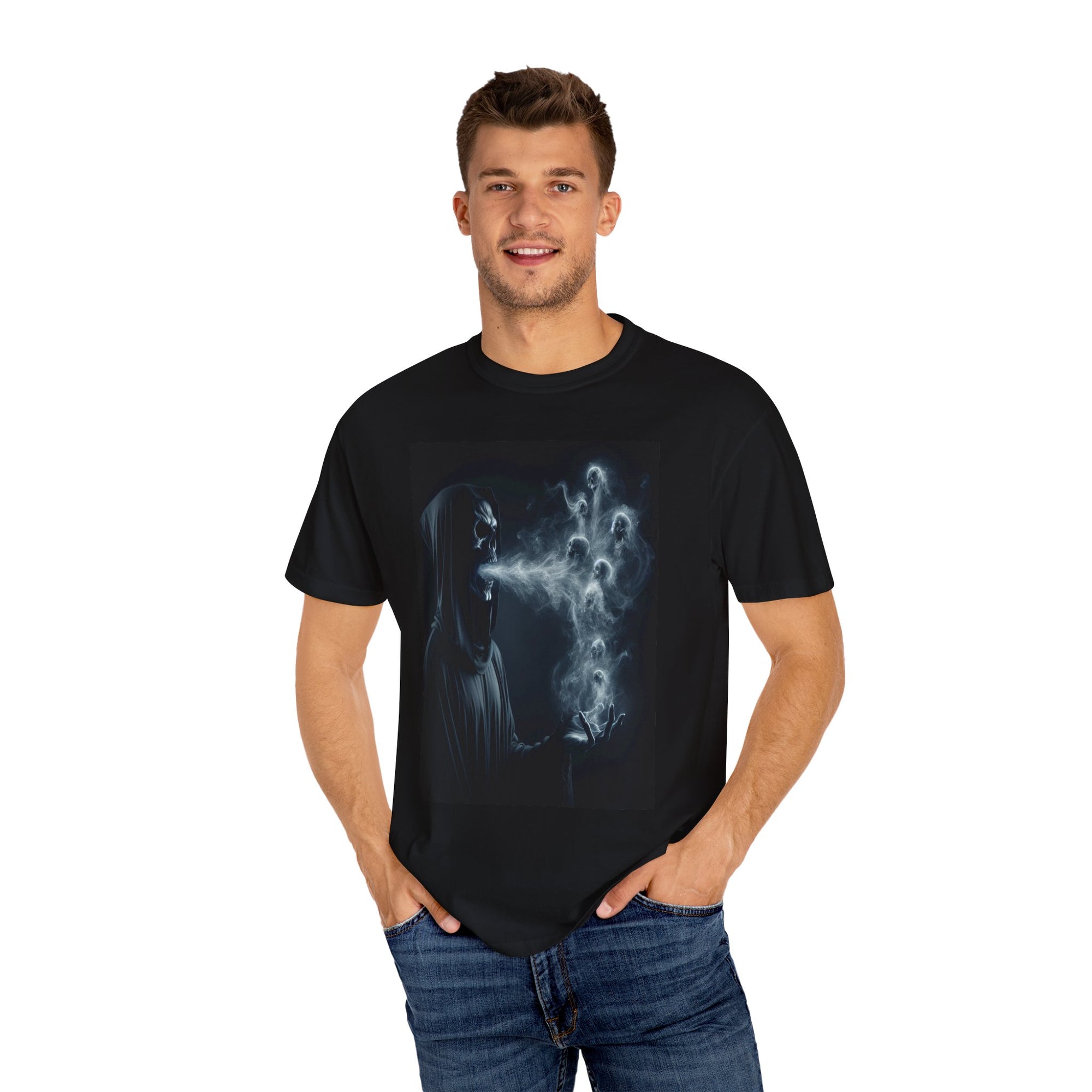 Unisex Grim Reaper Souls Graphic Printed T-shirt