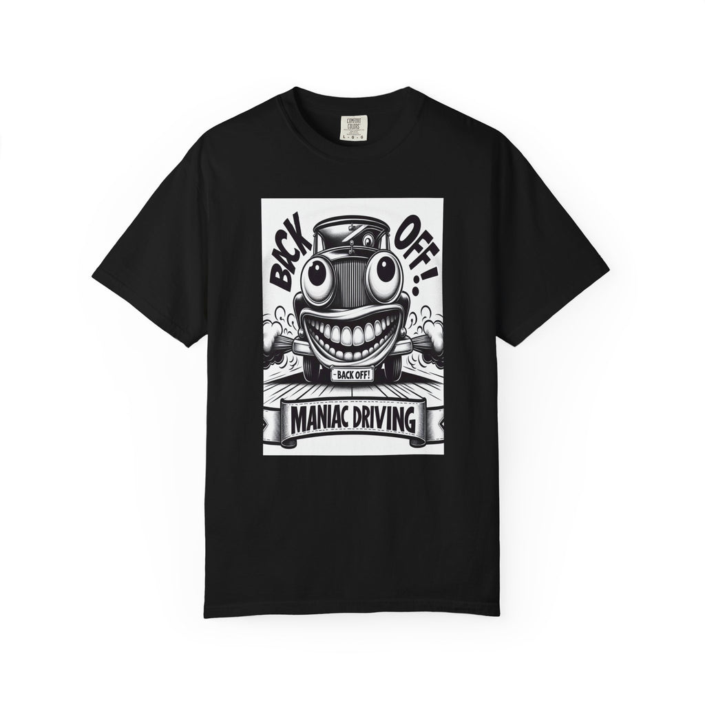 Unisex Maniac Driving Graphic Printed T-shirt