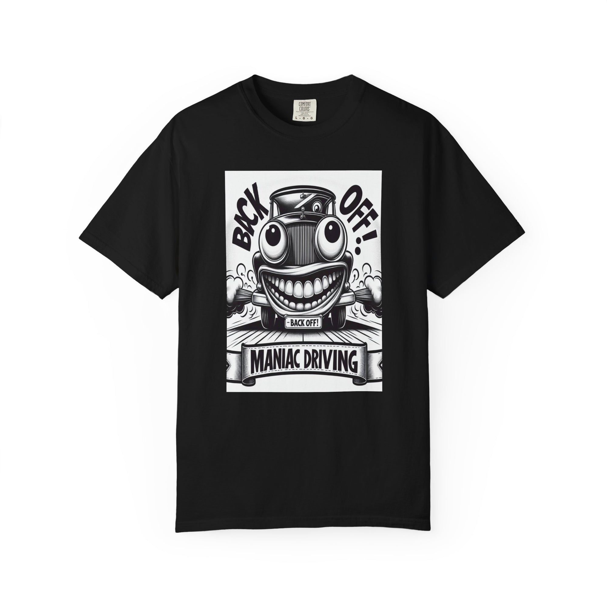 Unisex Maniac Driving Graphic Printed T-shirt