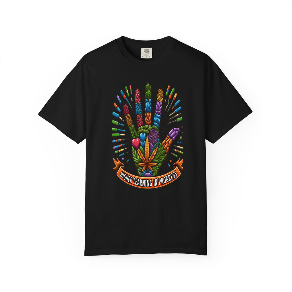 Unisex Higher Learning Hand Graphic Printed T-shirt