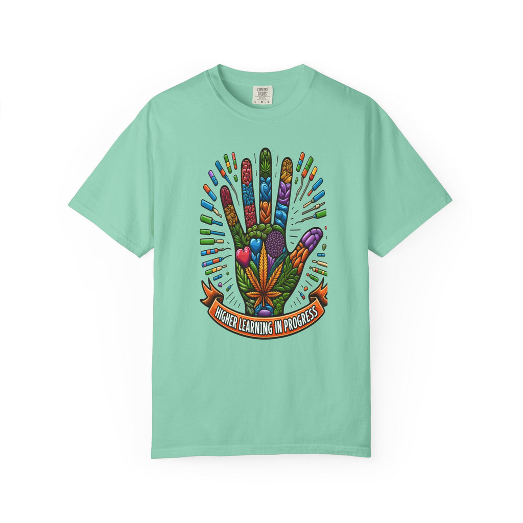 Unisex Higher Learning Hand Graphic Printed T-shirt