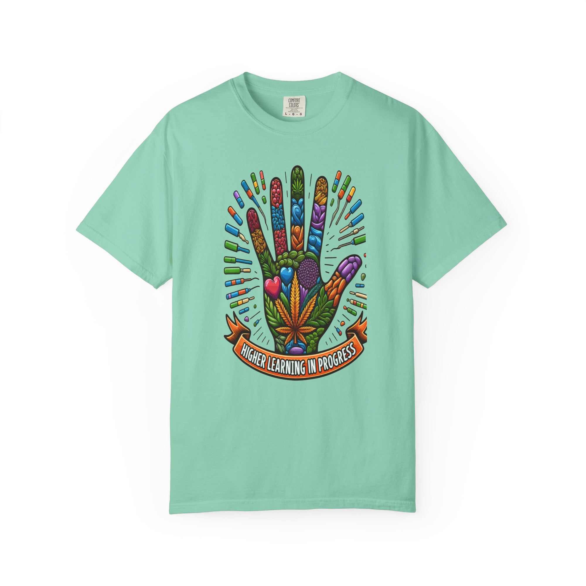 Unisex Higher Learning Hand Graphic Printed T-shirt