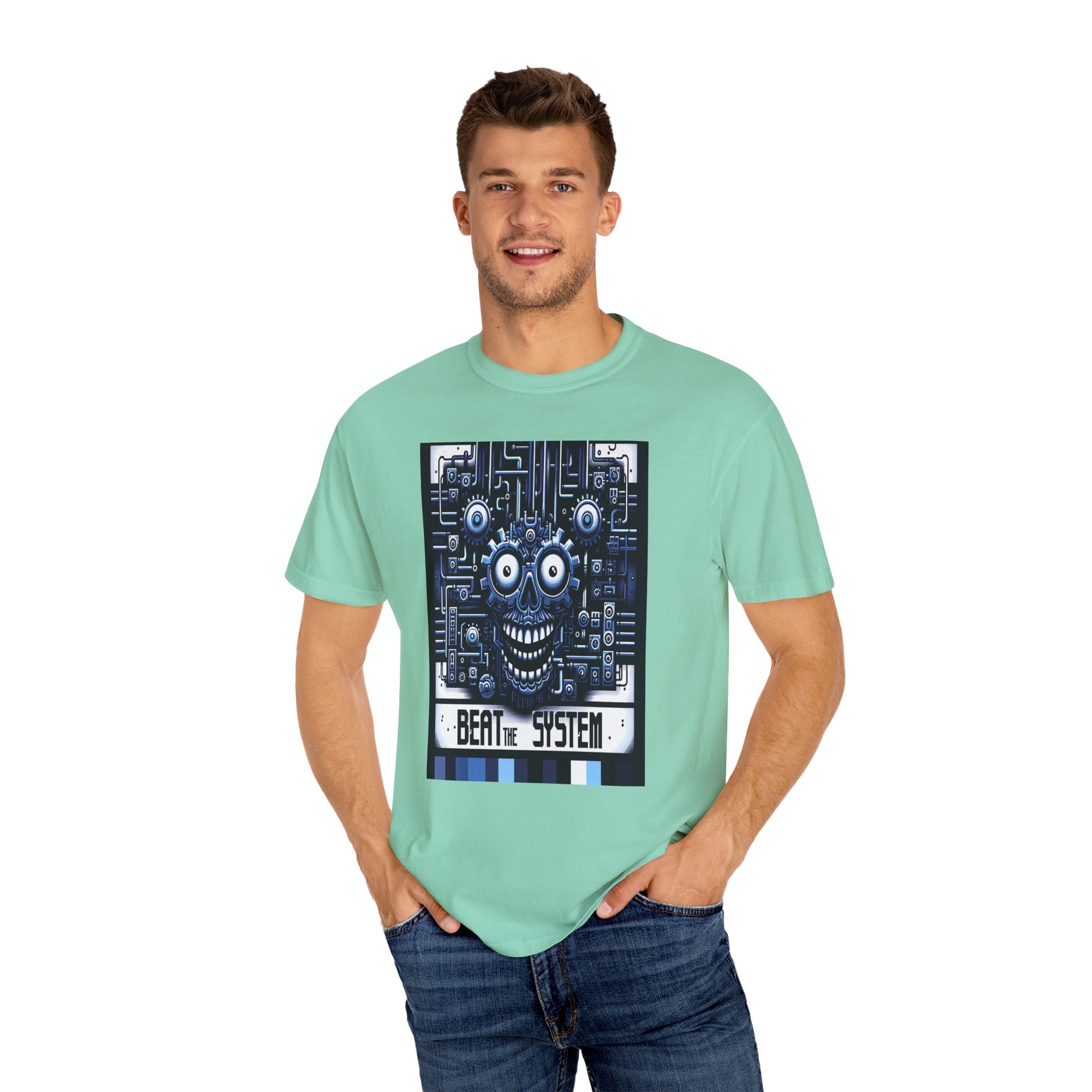 Unisex Beat the System Graphic Printed T-shirt
