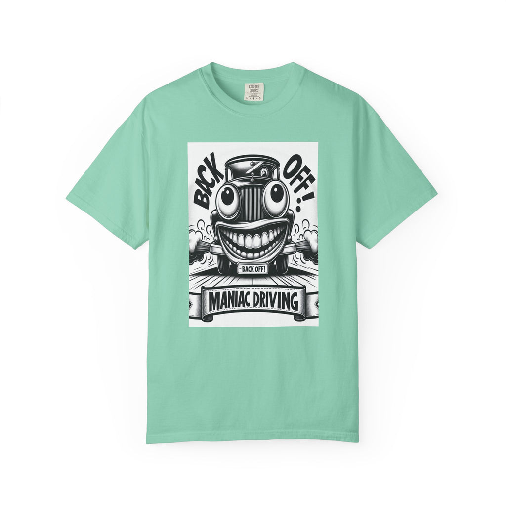 Unisex Maniac Driving Graphic Printed T-shirt