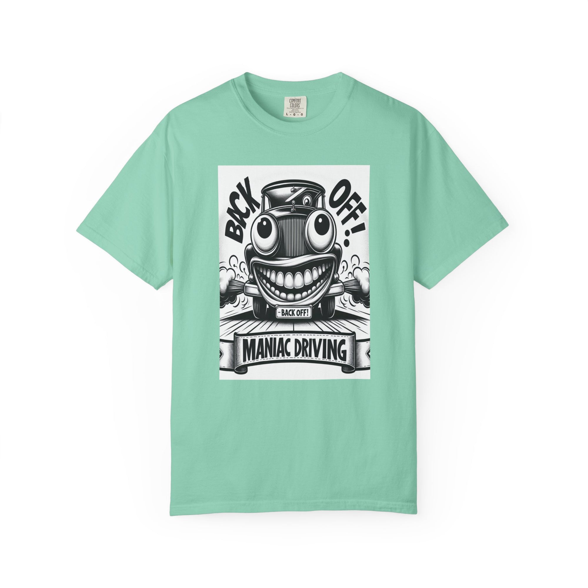 Unisex Maniac Driving Graphic Printed T-shirt