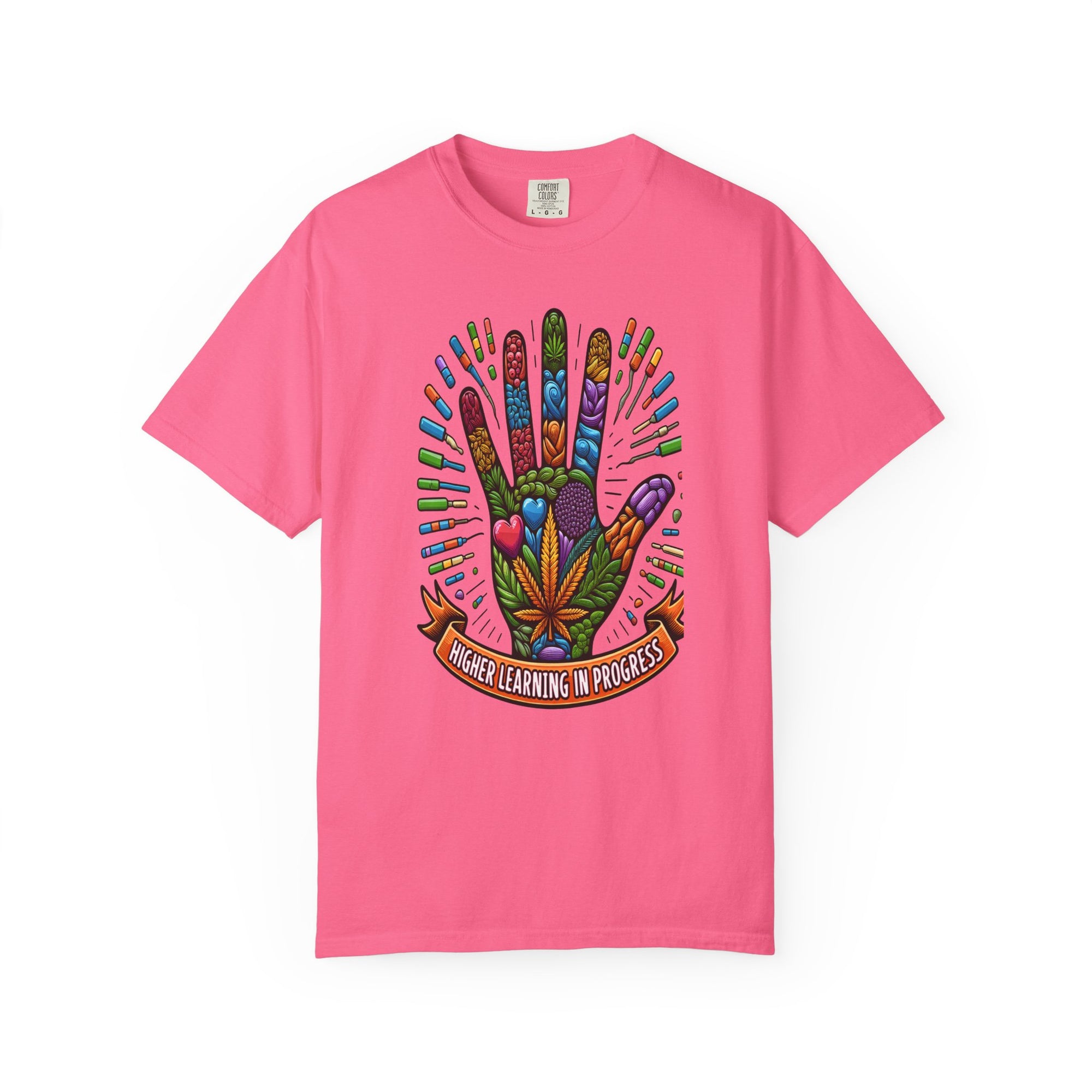 Unisex Higher Learning Hand Graphic Printed T-shirt