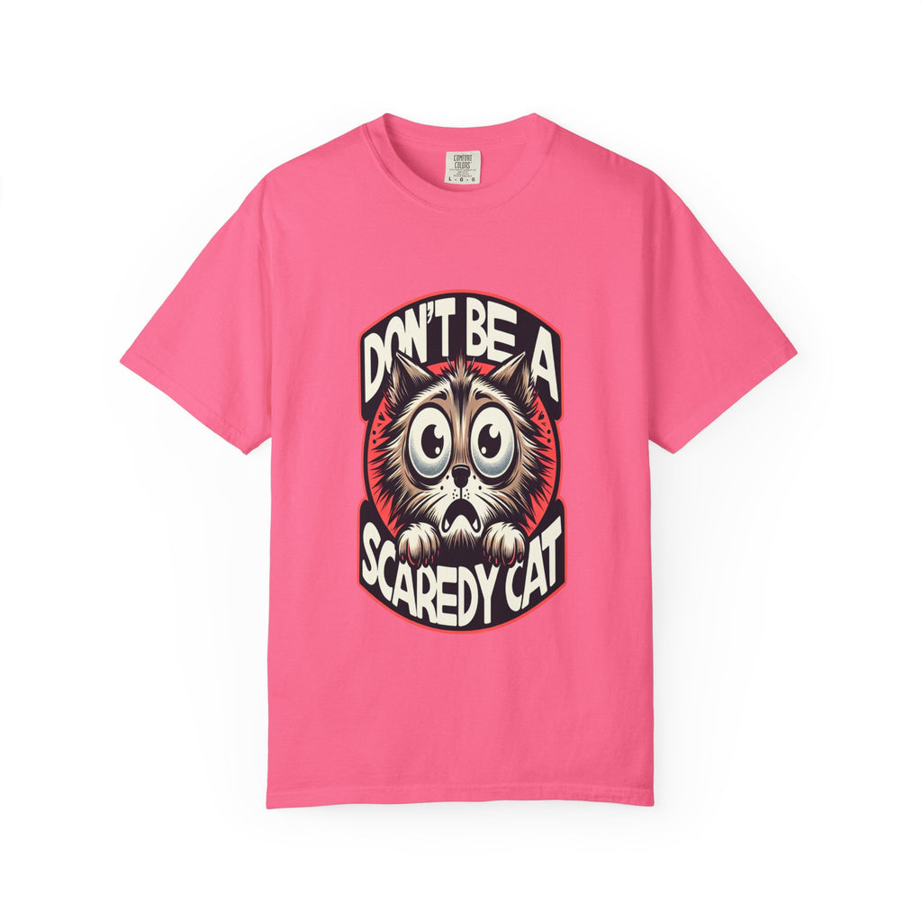 Unisex Scaredy Cat Graphic Printed T-shirt