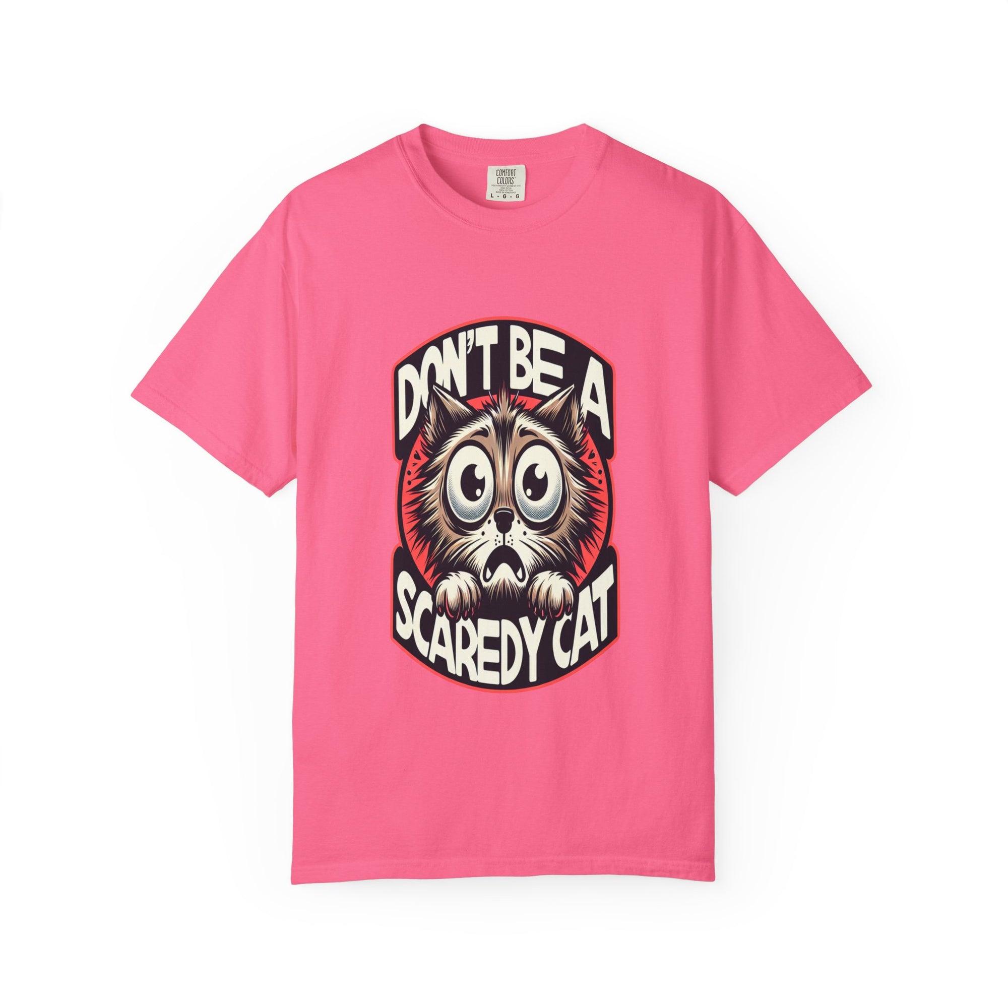 Unisex Scaredy Cat Graphic Printed T-shirt