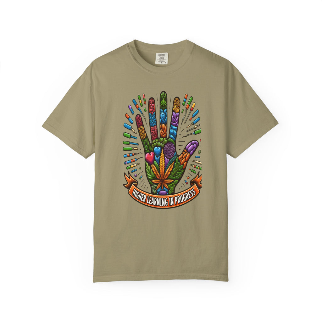 Unisex Higher Learning Hand Graphic Printed T-shirt