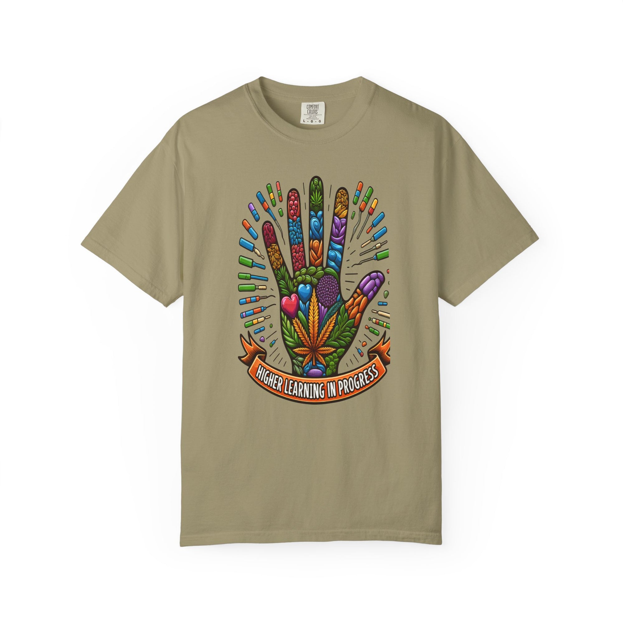 Unisex Higher Learning Hand Graphic Printed T-shirt