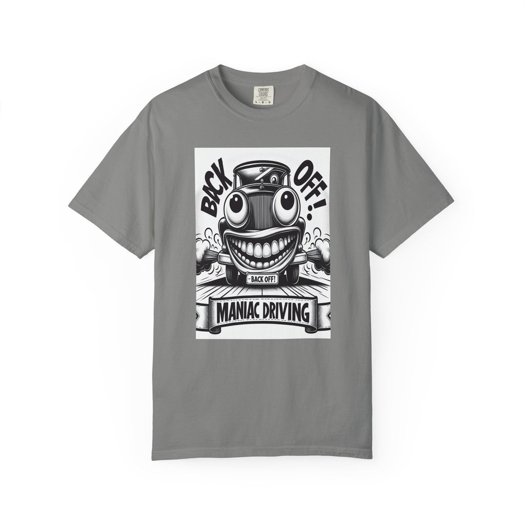 Unisex Maniac Driving Graphic Printed T-shirt