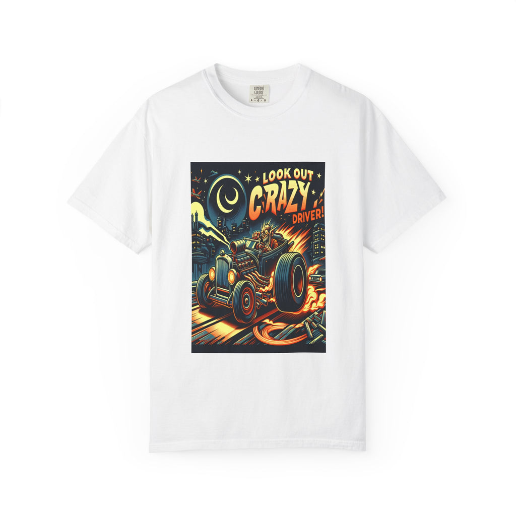 Unisex Crazy Driver Printed T-shirt