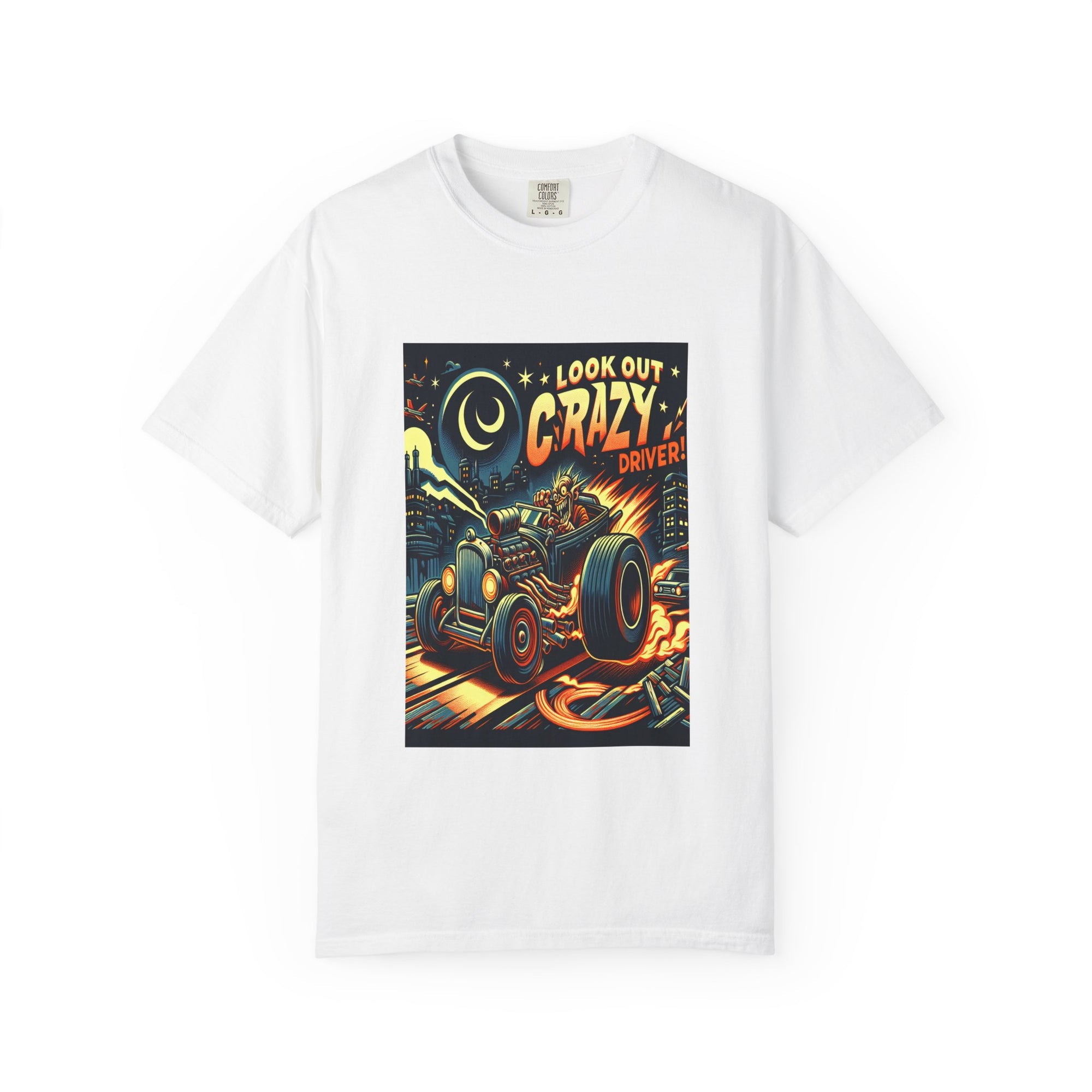 Unisex Crazy Driver Printed T-shirt