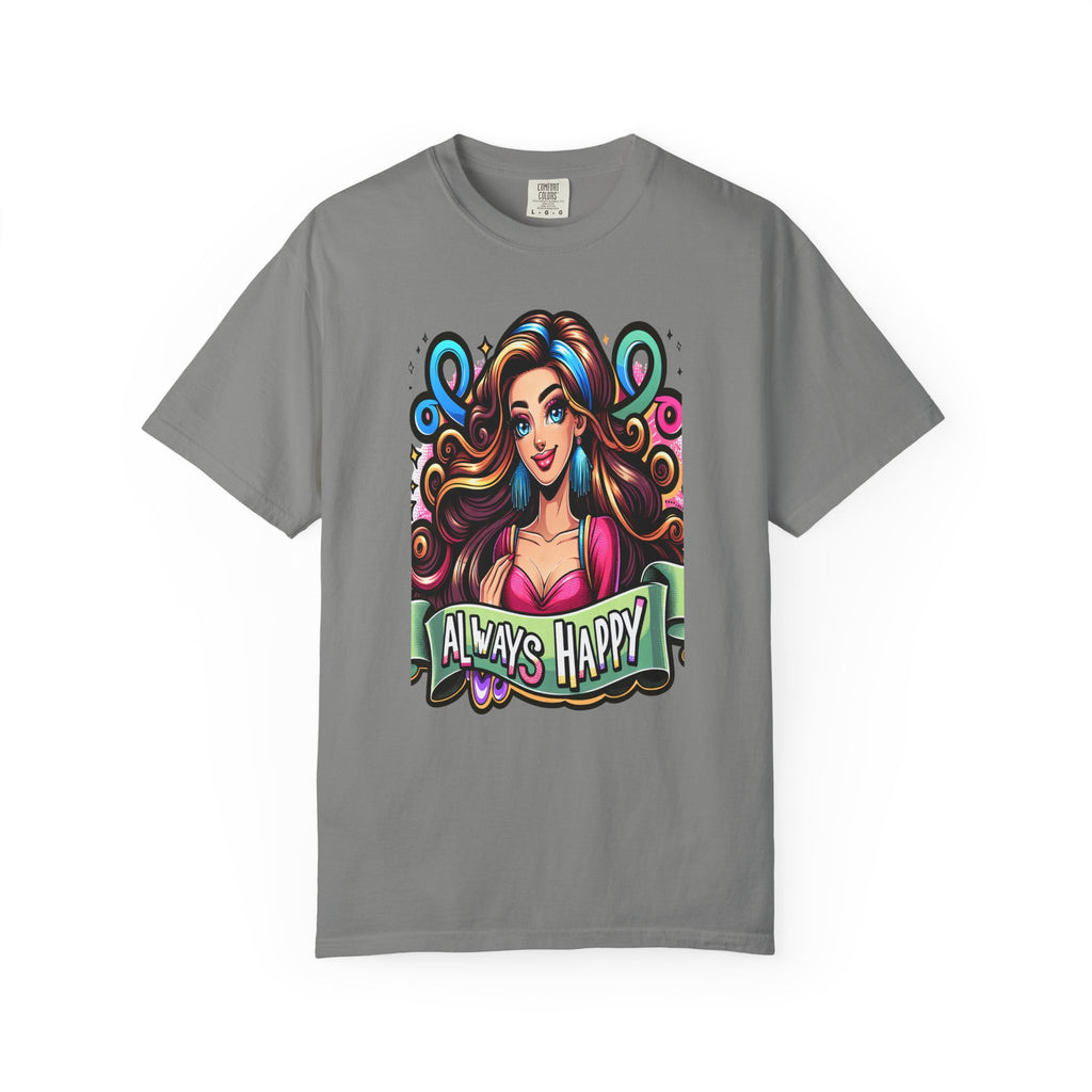 Unisex Happy Girl Graphic Printed T-shirt