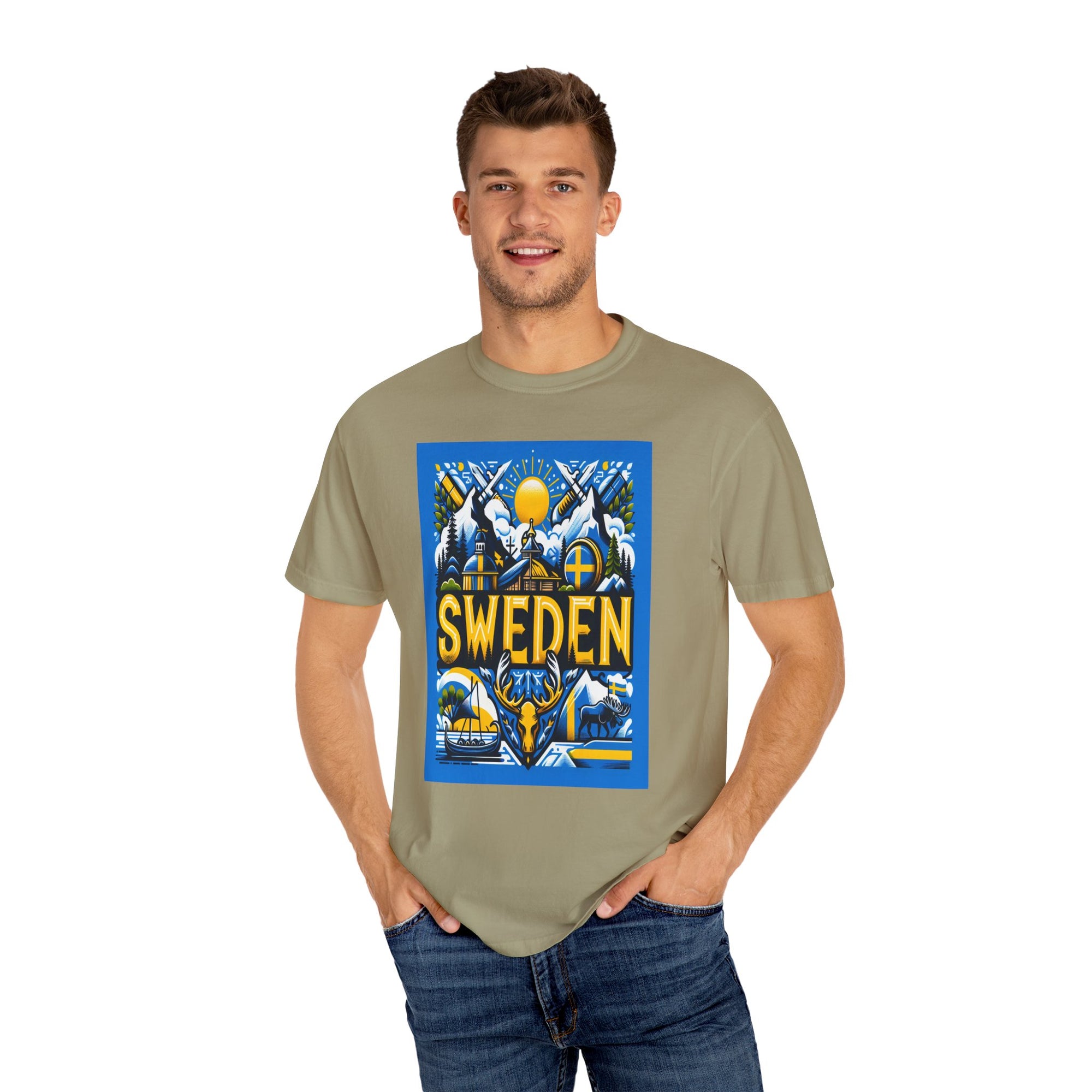 Unisex Sweden Printed T-shirt