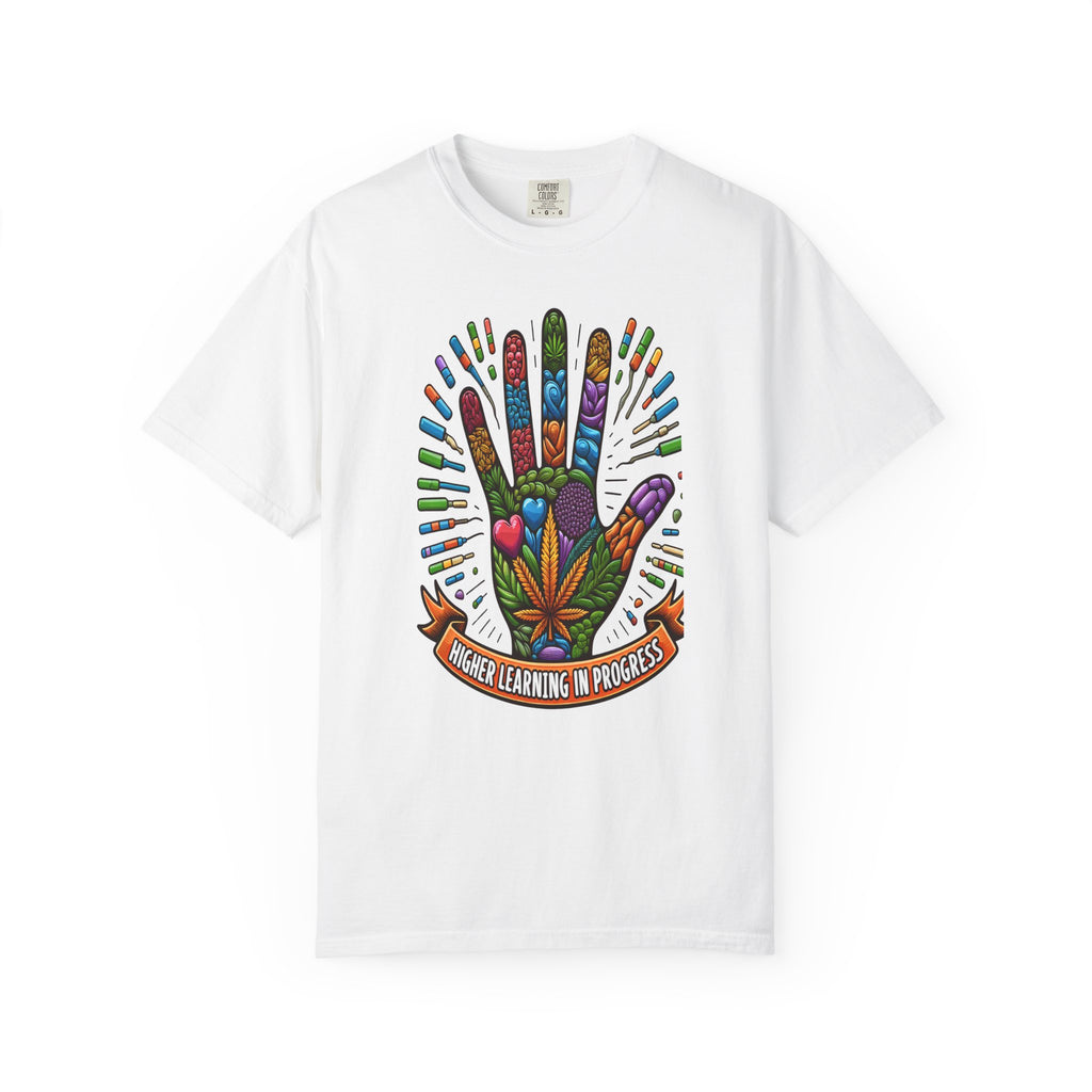 Unisex Higher Learning Hand Graphic Printed T-shirt