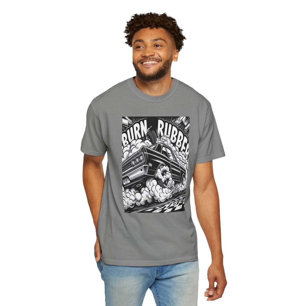 Unisex Burn Rubber Graphic Printed T-shirt