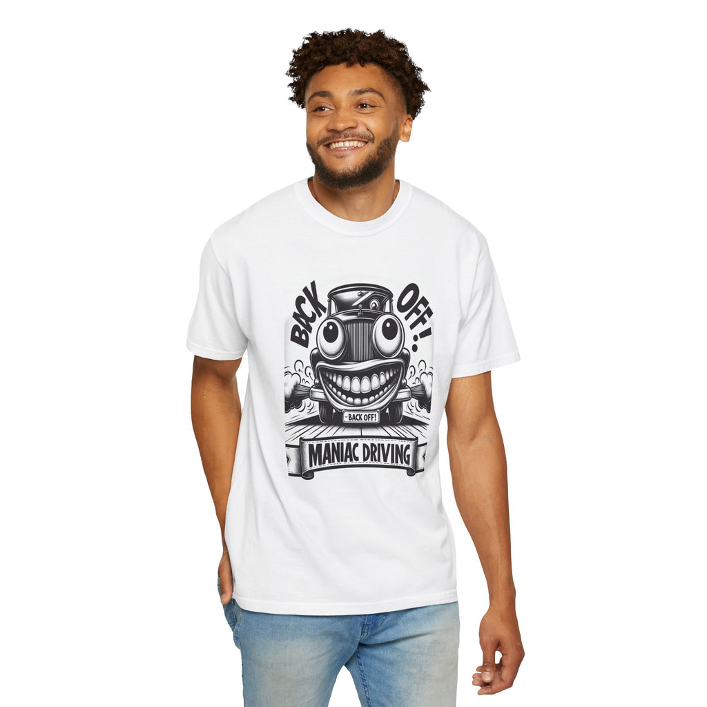 Unisex Maniac Driving Graphic Printed T-shirt