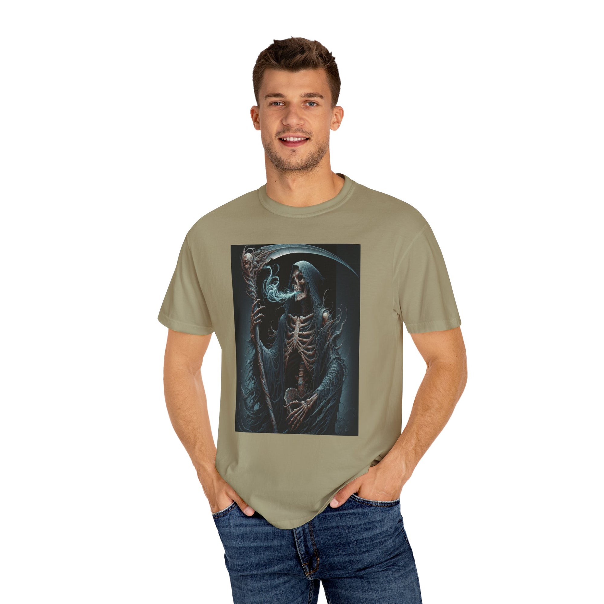 Unisex Reaper with Sickle Graphic Printed T-shirt