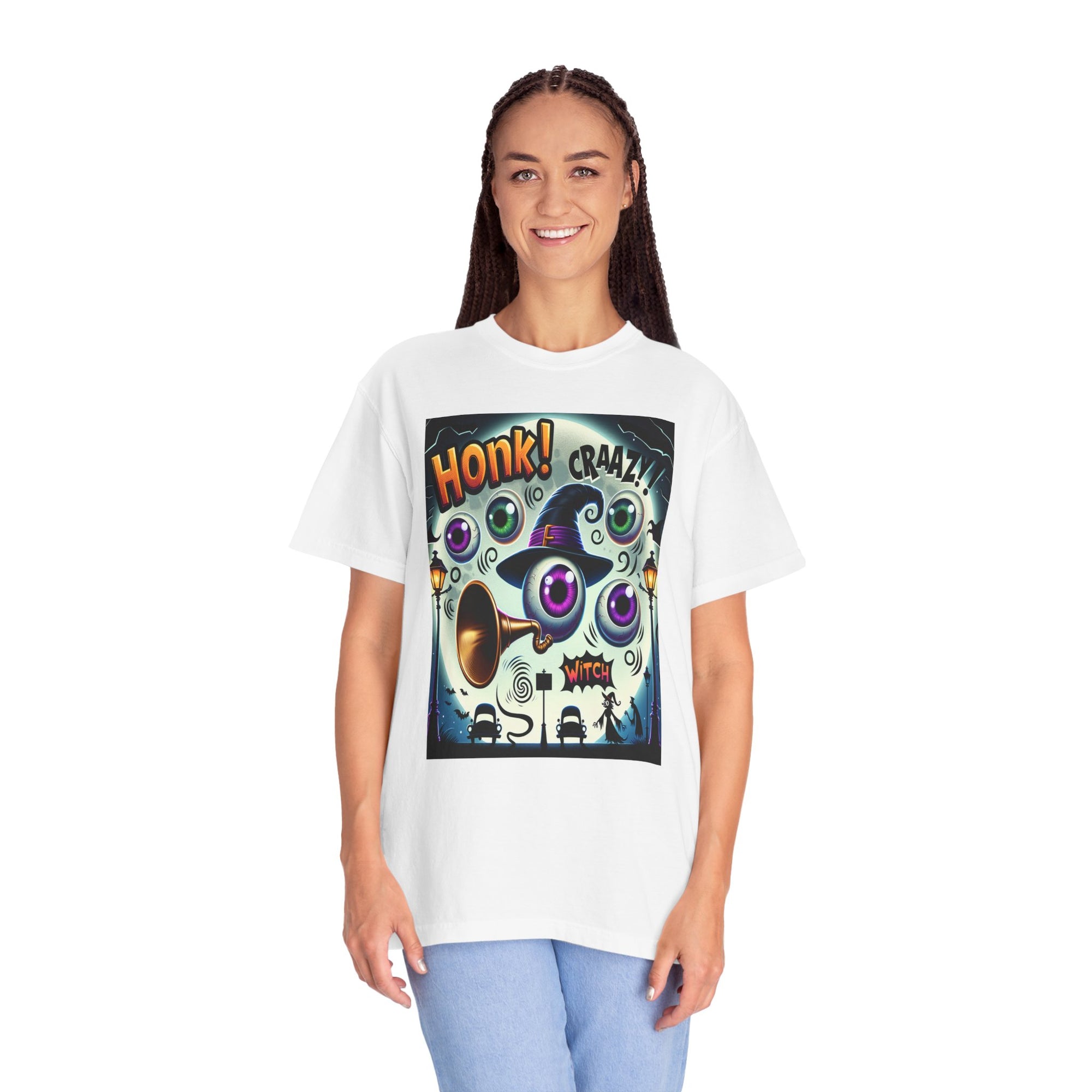 Unisex Crazy Witch Graphic Printed T-shirt