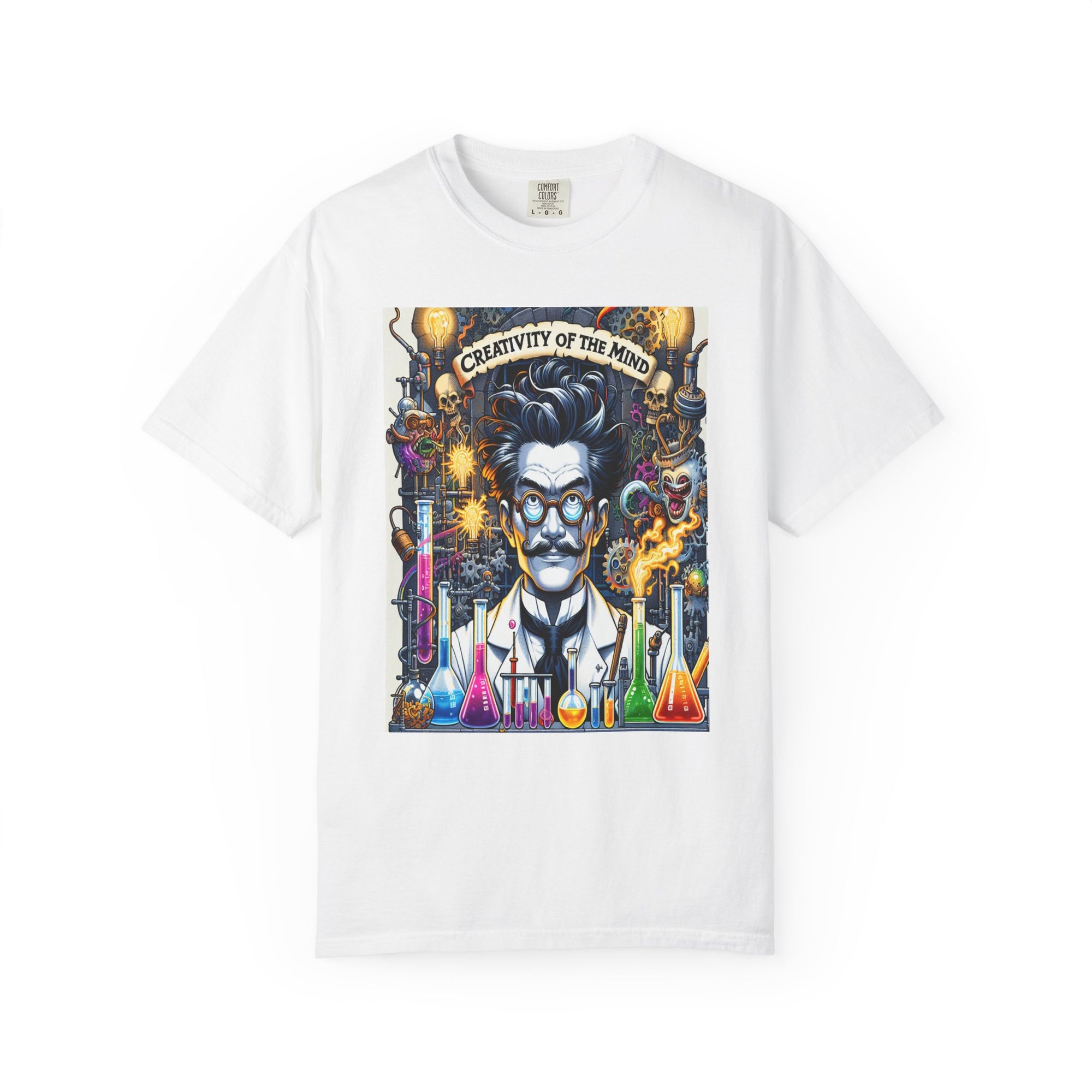 Unisex Mad Scientist Graphic Printed T-shirt