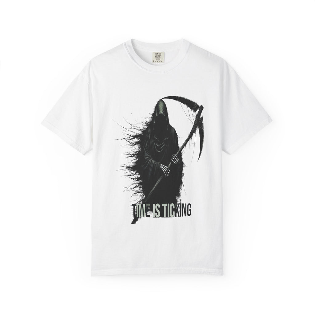 Unisex Time Ticking Reaper Graphic Printed T-shirt