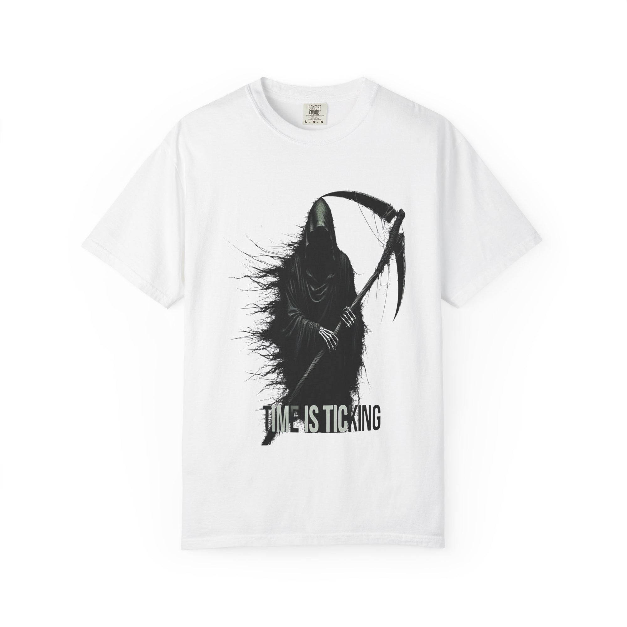 Unisex Time Ticking Reaper Graphic Printed T-shirt