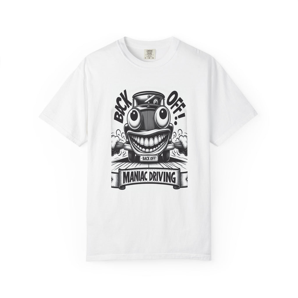 Unisex Maniac Driving Graphic Printed T-shirt