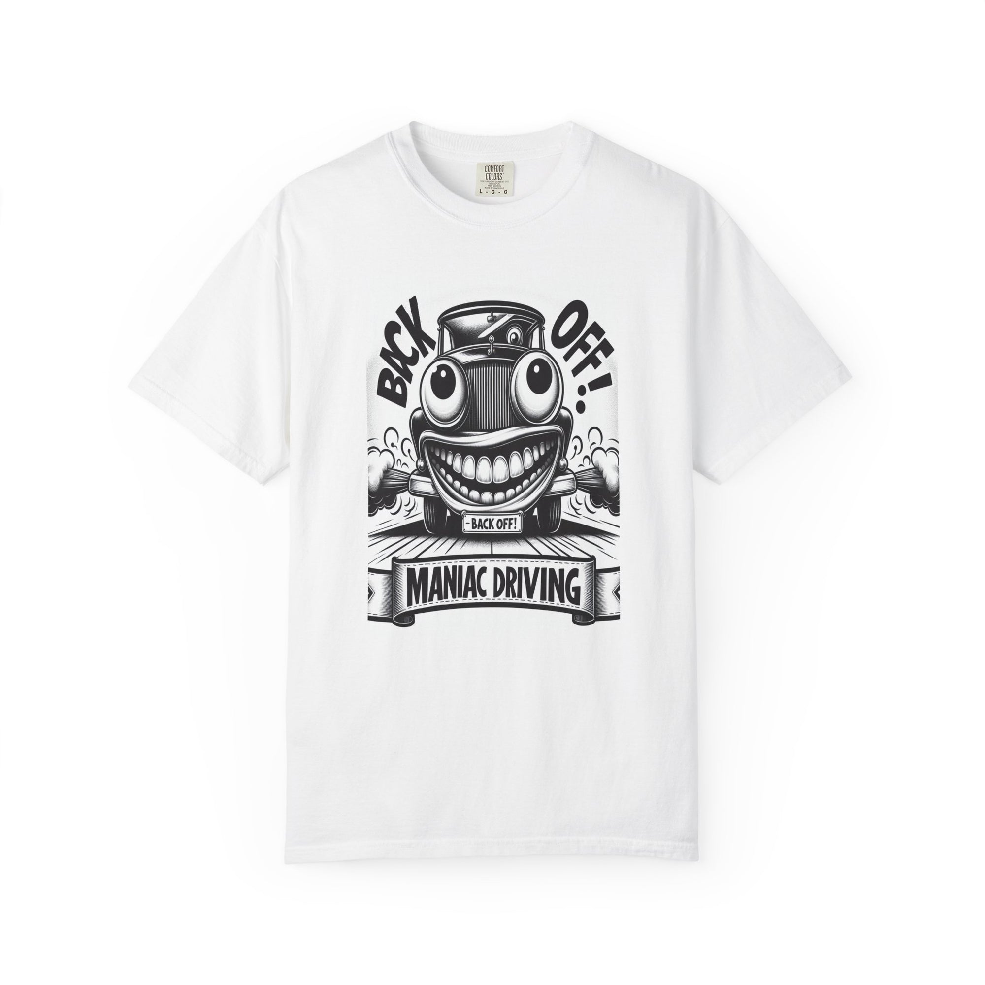 Unisex Maniac Driving Graphic Printed T-shirt