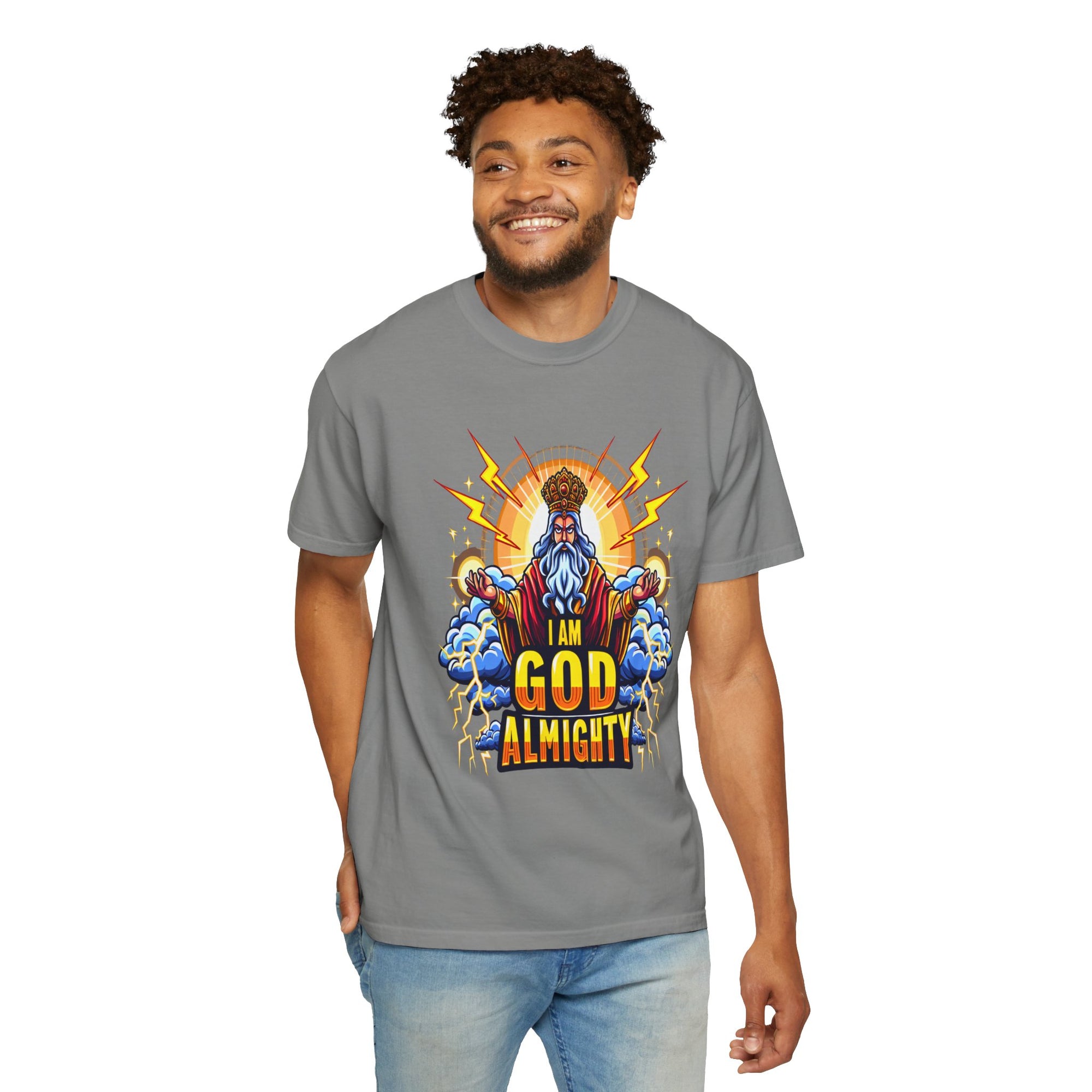 Unisex I am God Graphic Printed T-shirt