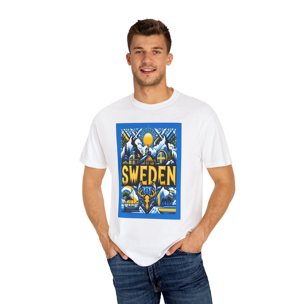 Unisex Sweden Printed T-shirt