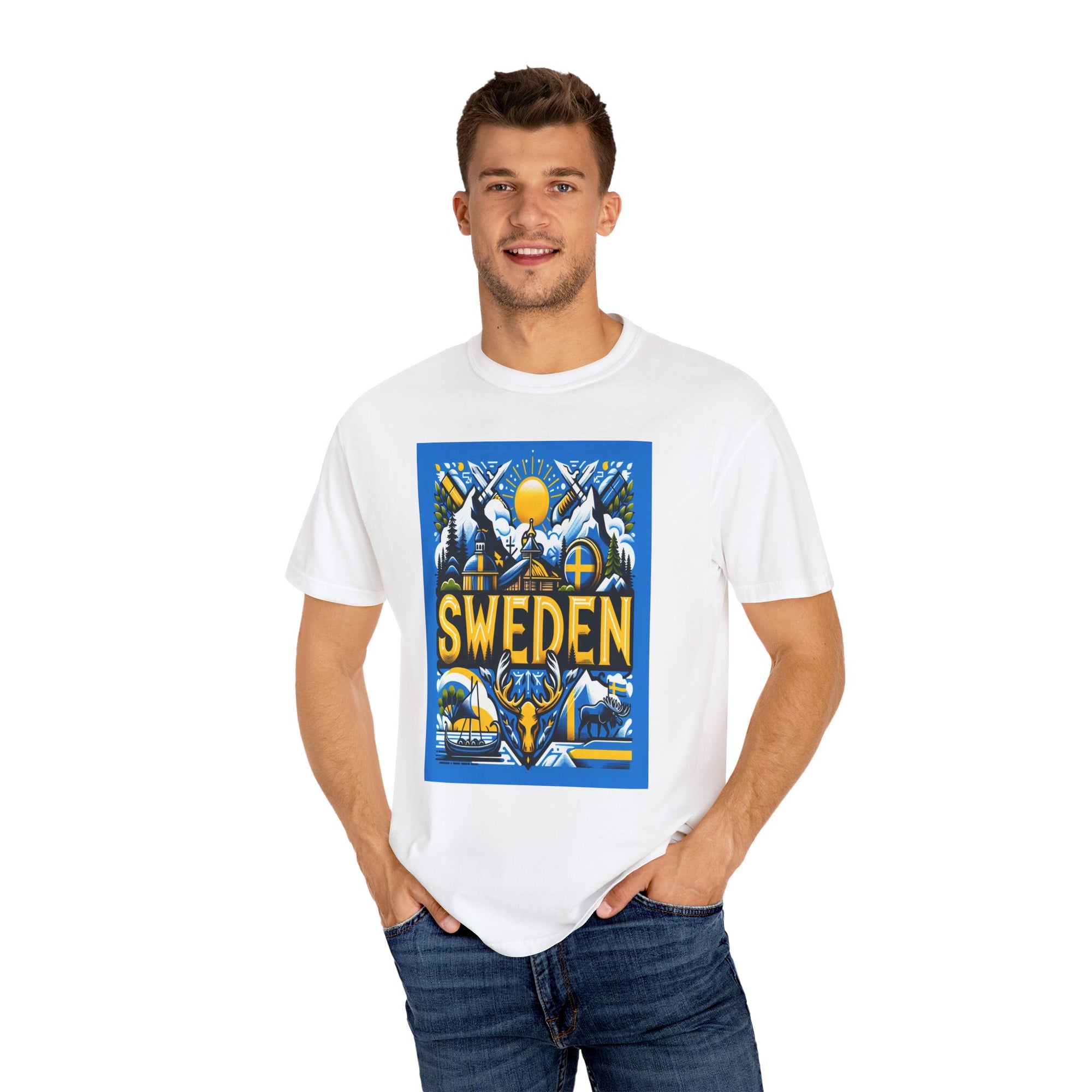 Unisex Sweden Printed T-shirt