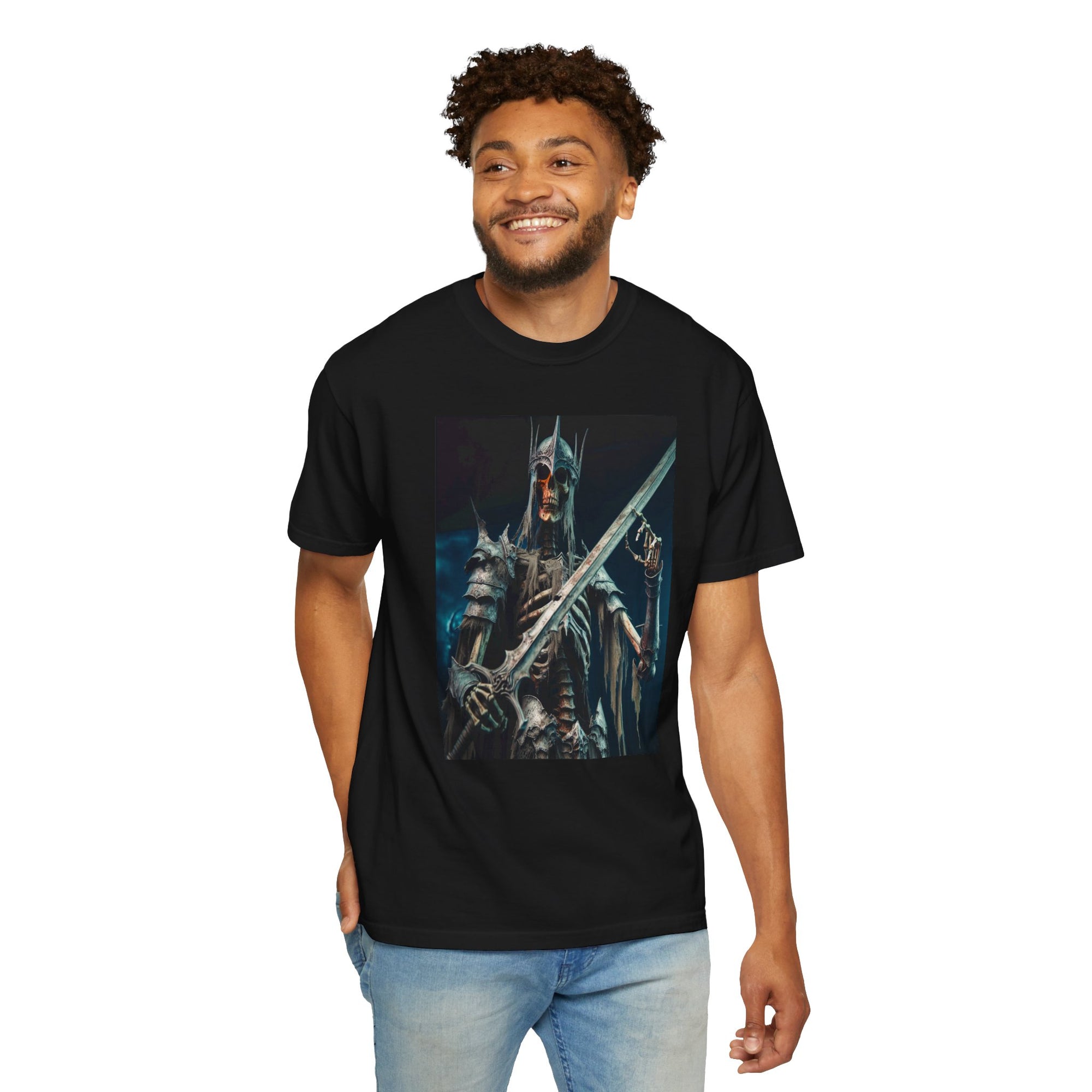 Unisex Skeletal Warrior Graphic Printed T-shirt