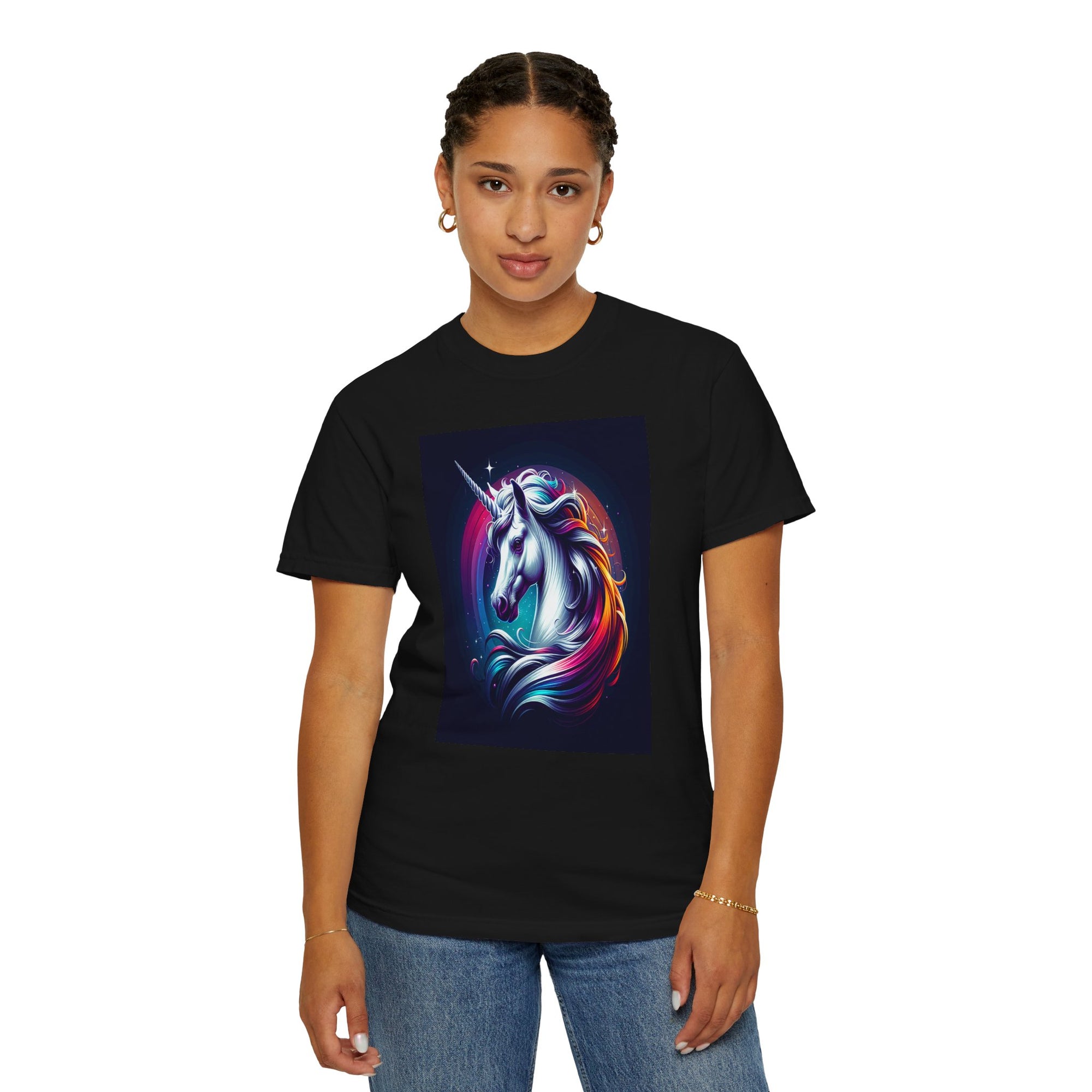 Unisex Unicorn Head Graphic Printed T-shirt